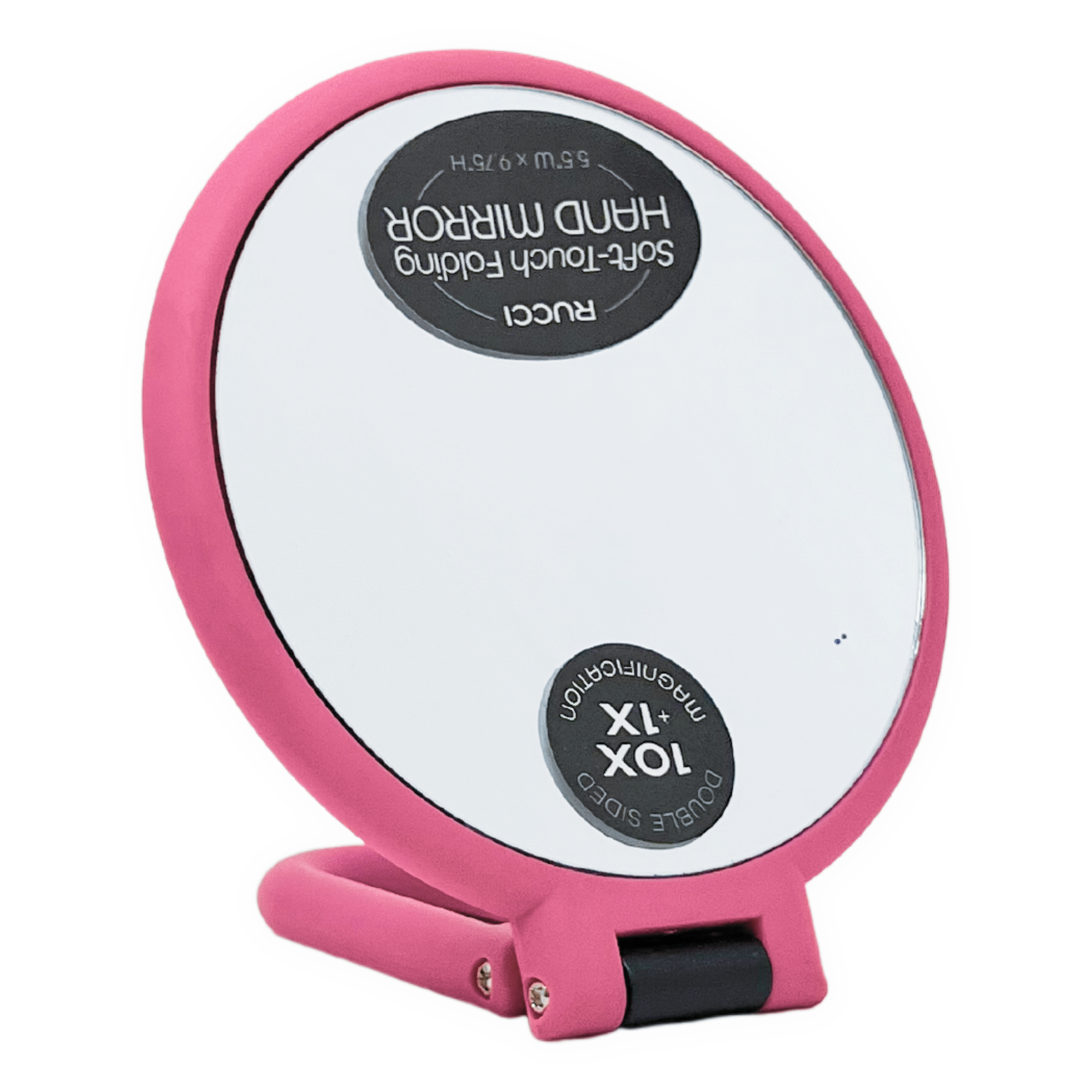 M940 1X/10X Magnifying  Soft Touch Foldable Mirror: Matte Black