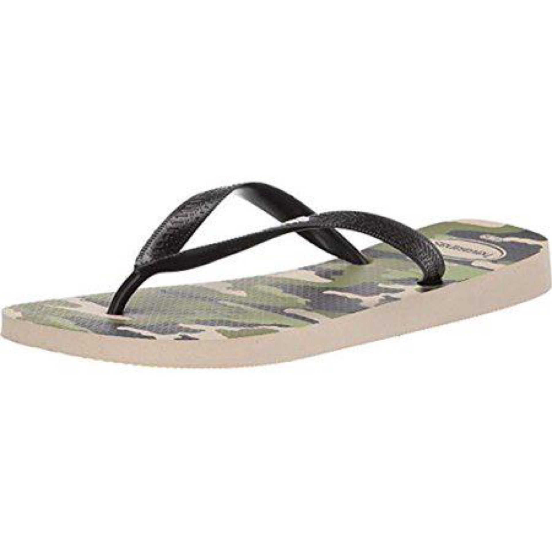 Havaianas Men Top Camu Flip Flop Sandal Beige Black 11 12 M US