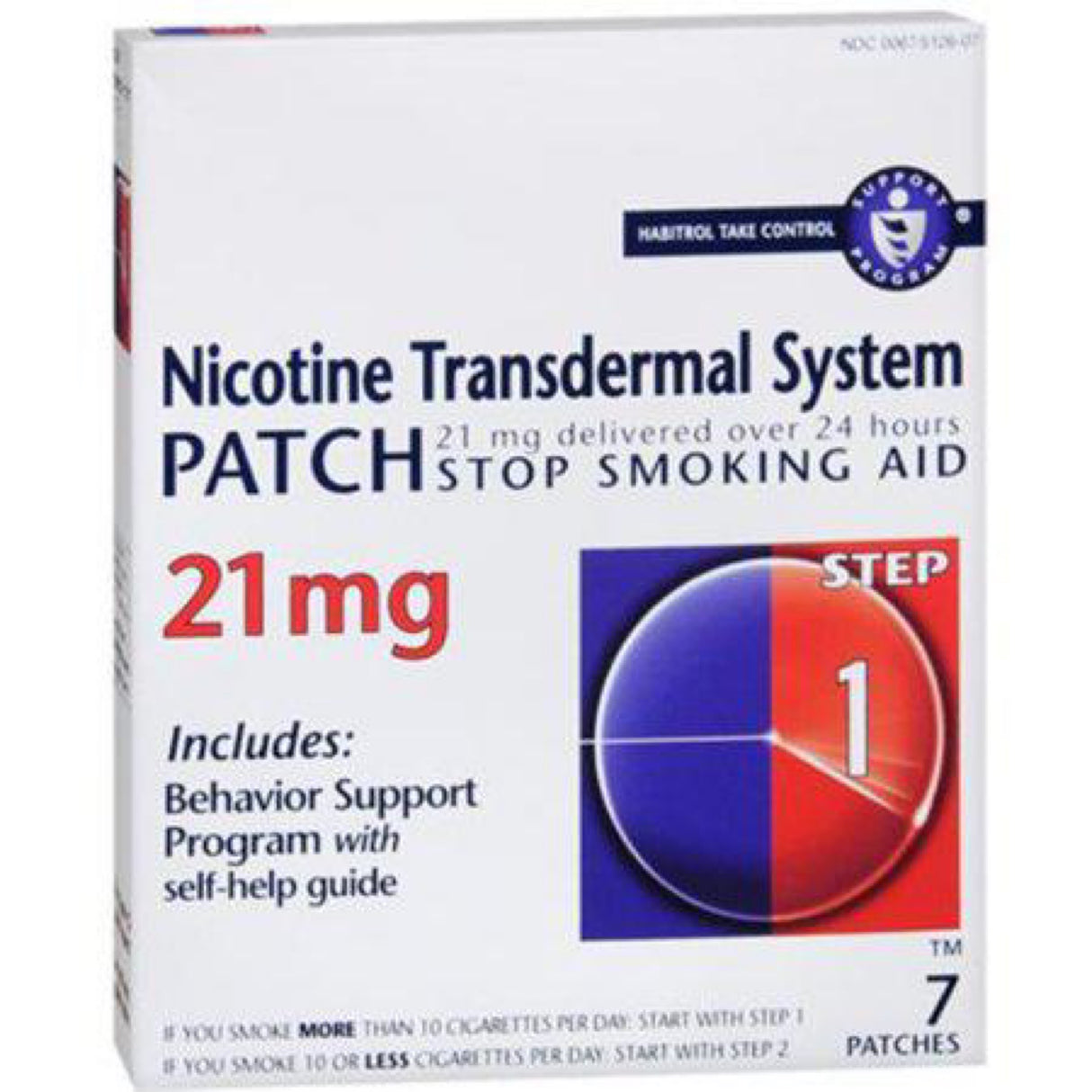 Habitrol Nicotine Transdermal System Patch 21 mg Step 1 7 EA