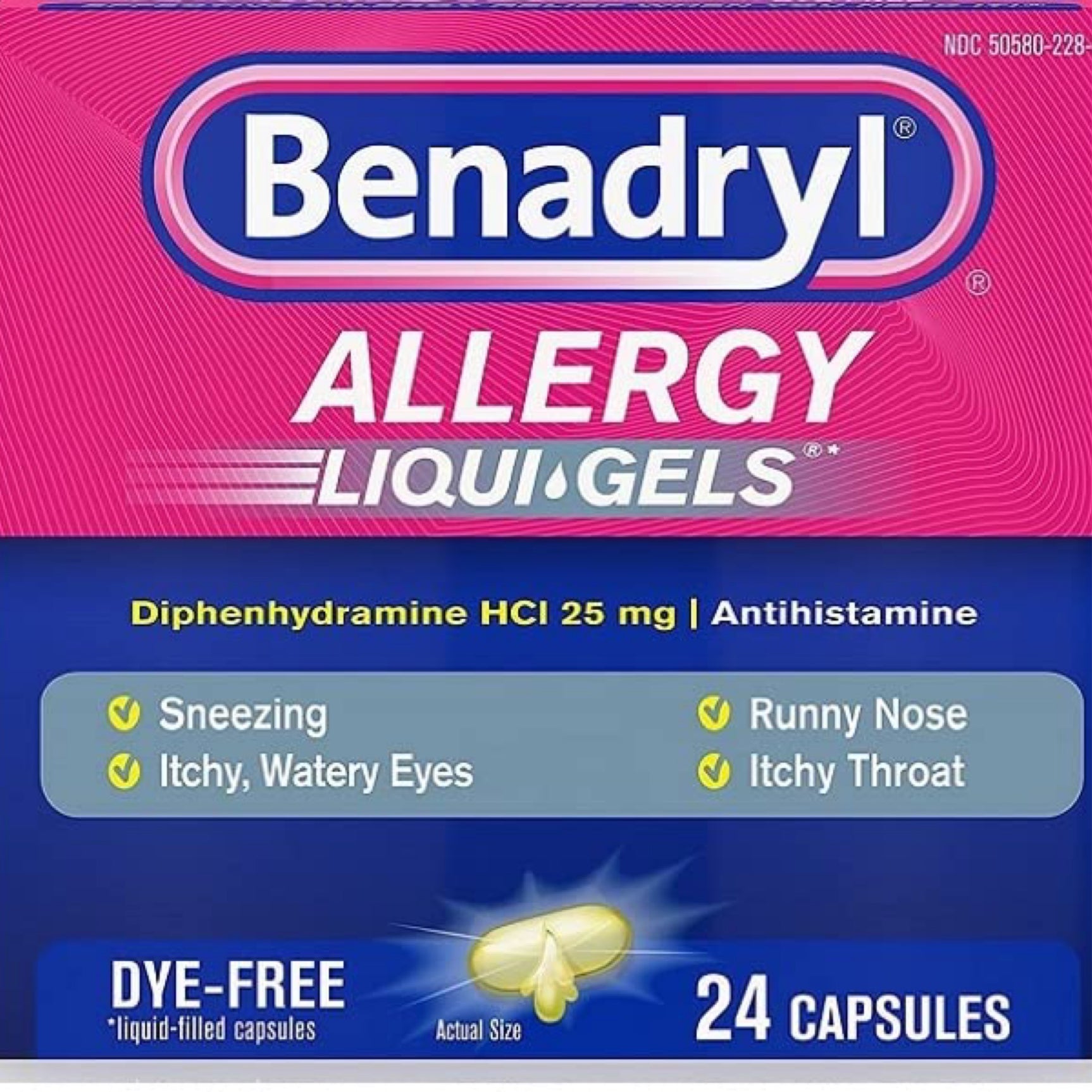 Benadryl Allergy Dye-Free Liqui-Gels