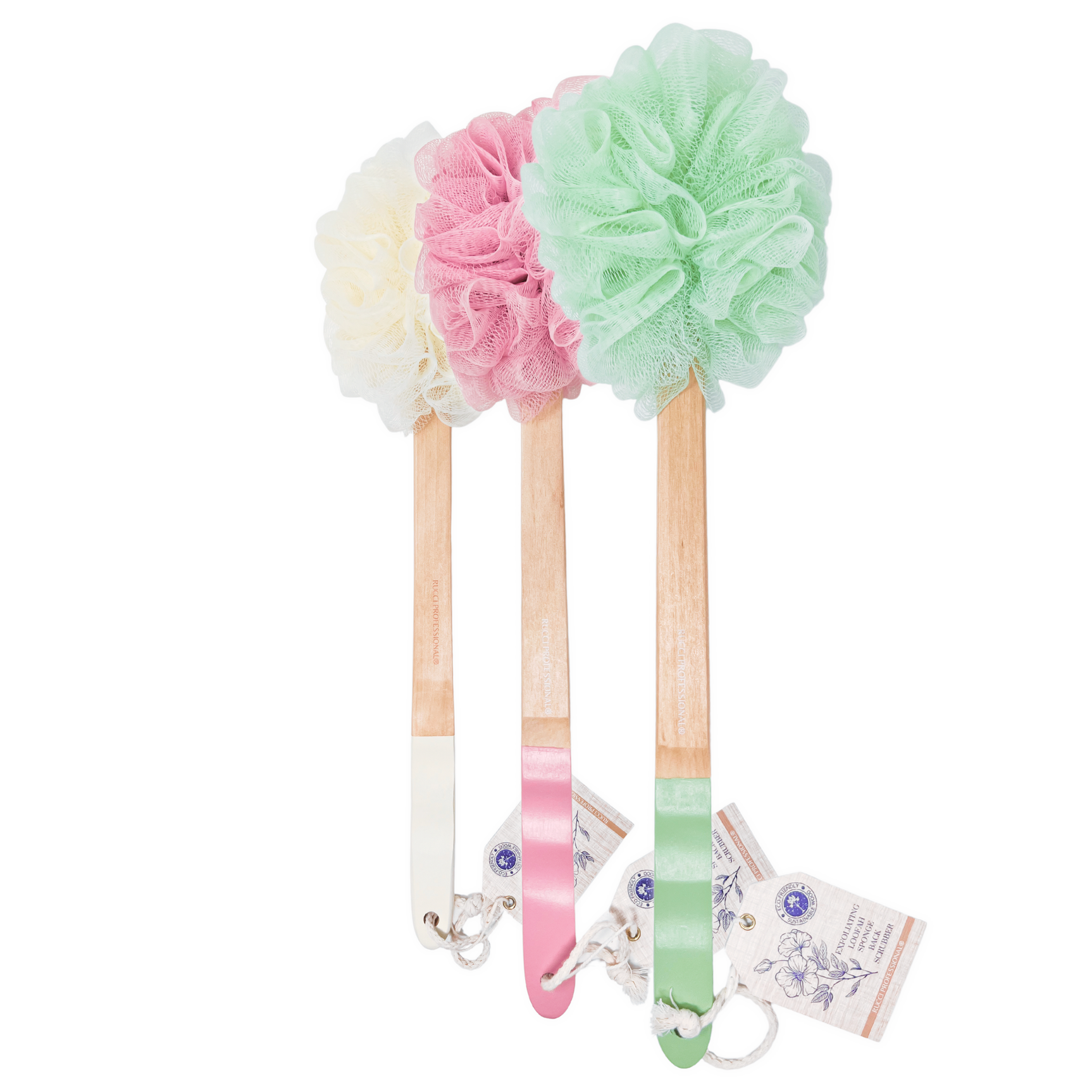 SP109 Loofah Back Brush: Green - Image 2