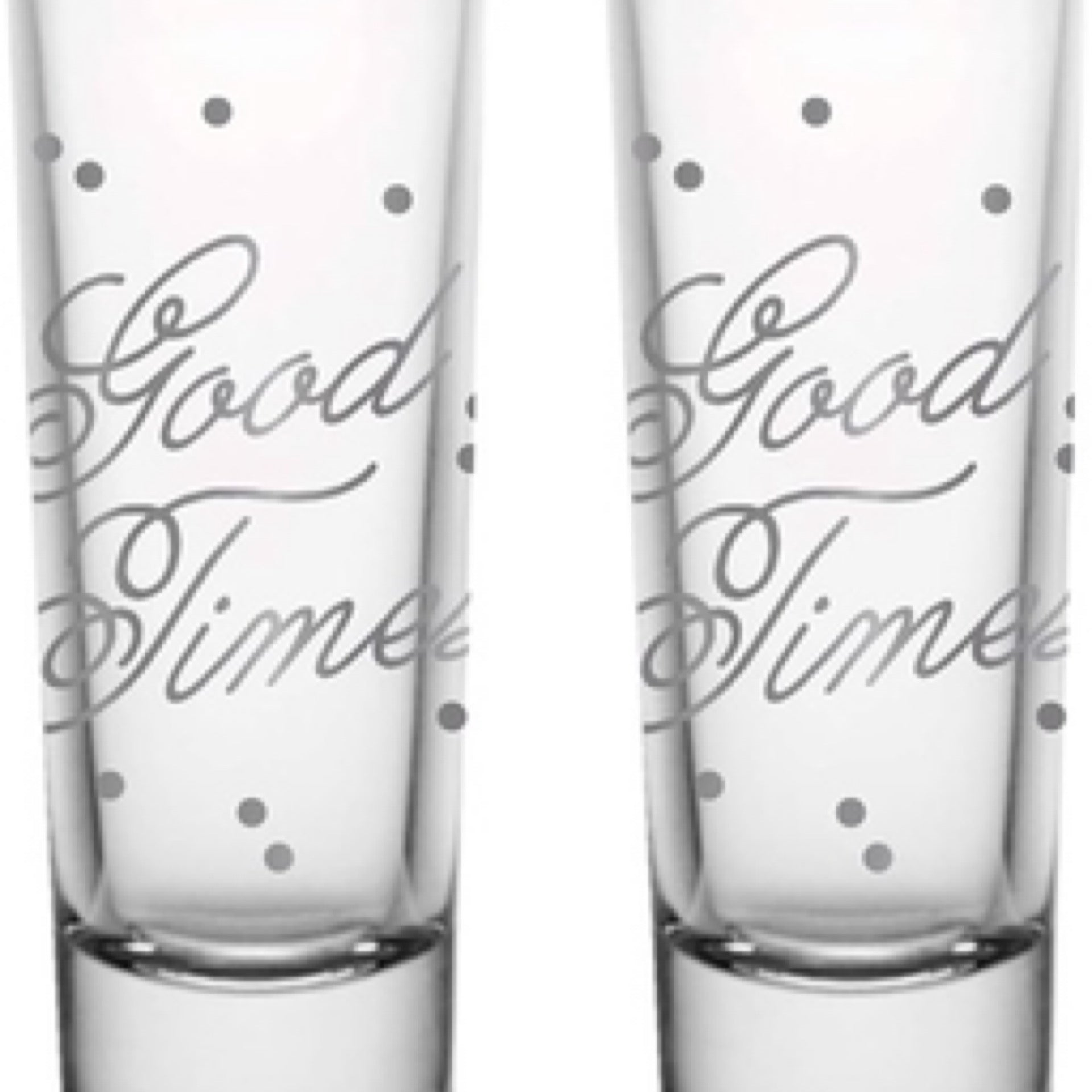 Slant Collections Set of 2 Holiday Shot Glasses, 2-Ounce, Good Times