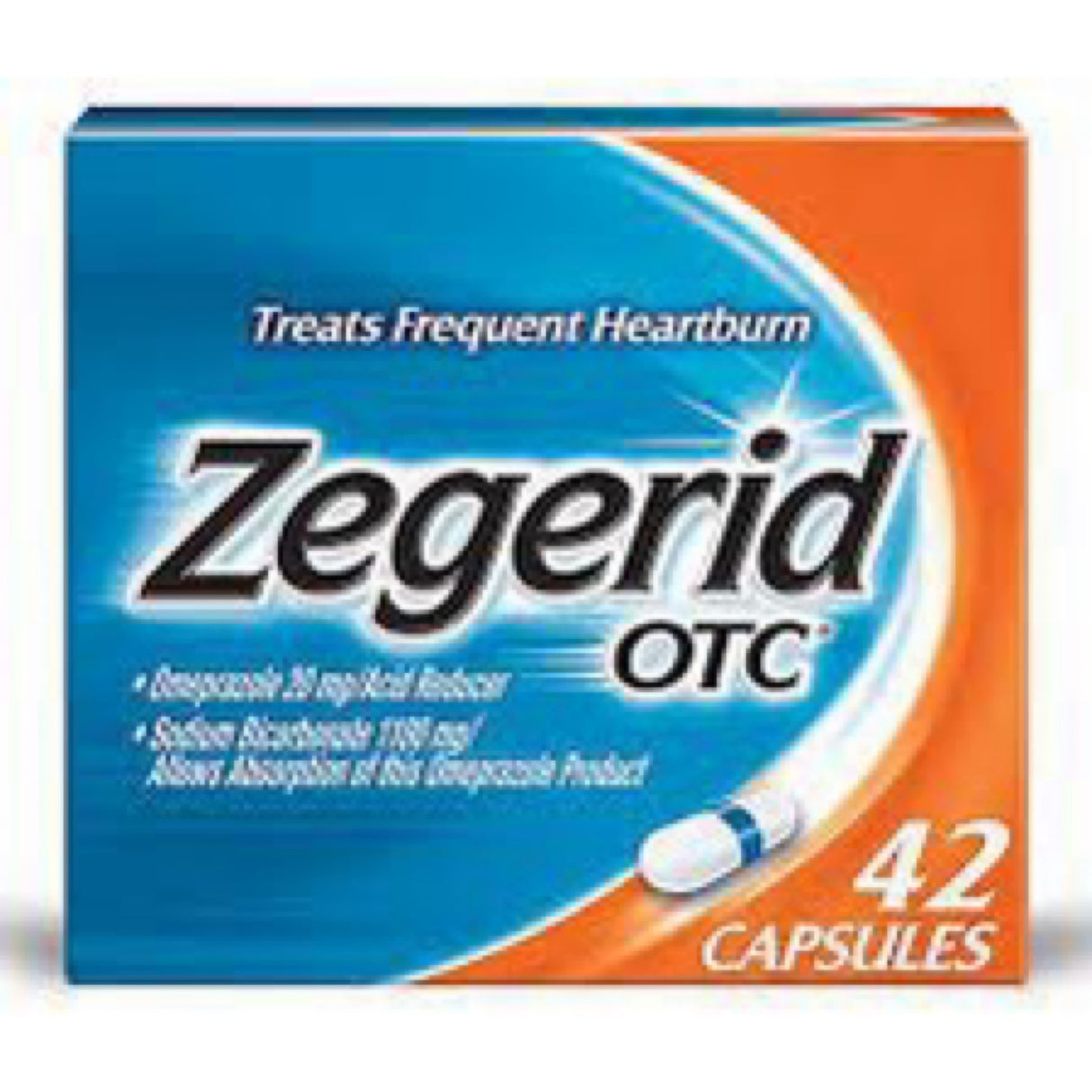 Zegerid OTC 24-Hour Heartburn Relief, Stomach Acid Reducer, The Only Proton Pump Inhibitor with Omeprazole 20mg + Sodium Bicarbonate, Treats Frequent Heartburn