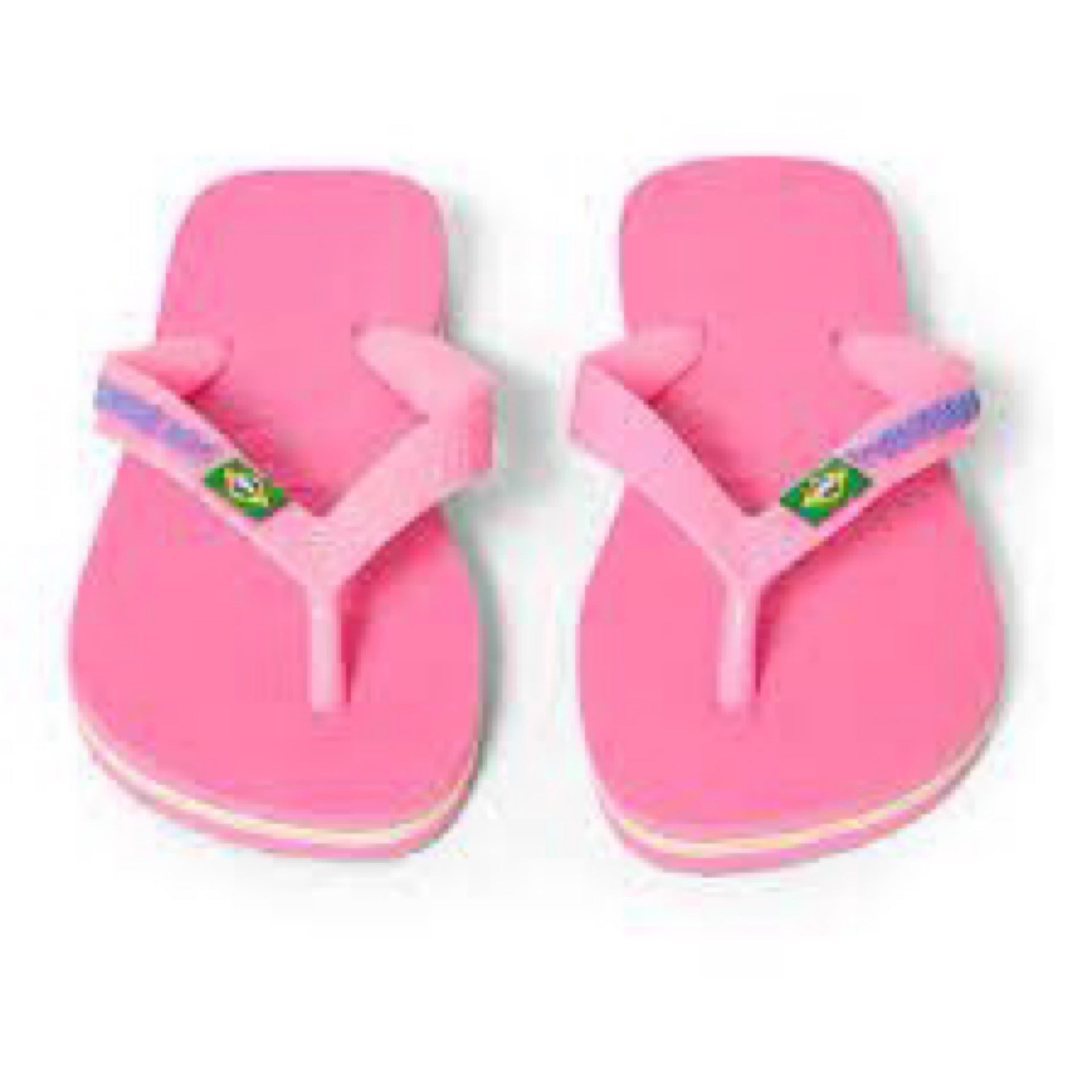 Havaianas Brasil Logo Flip Flop (Toddler/Little Kid),Neon Pink,27/28 BR (11-12 M US Little Kid)