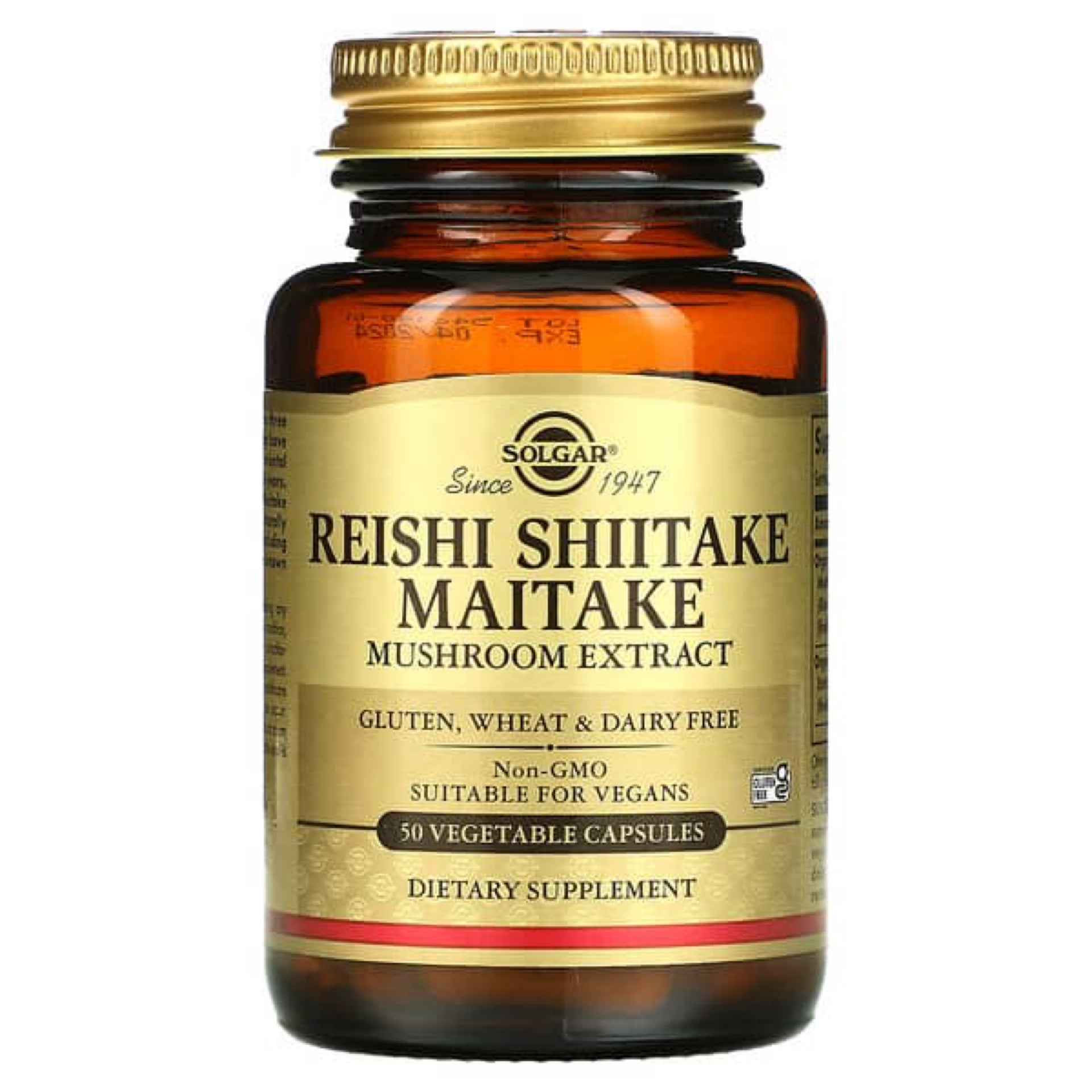 Solgar Reishi Shiitake Maitake Mushroom Extract, 50 vegetable tablets