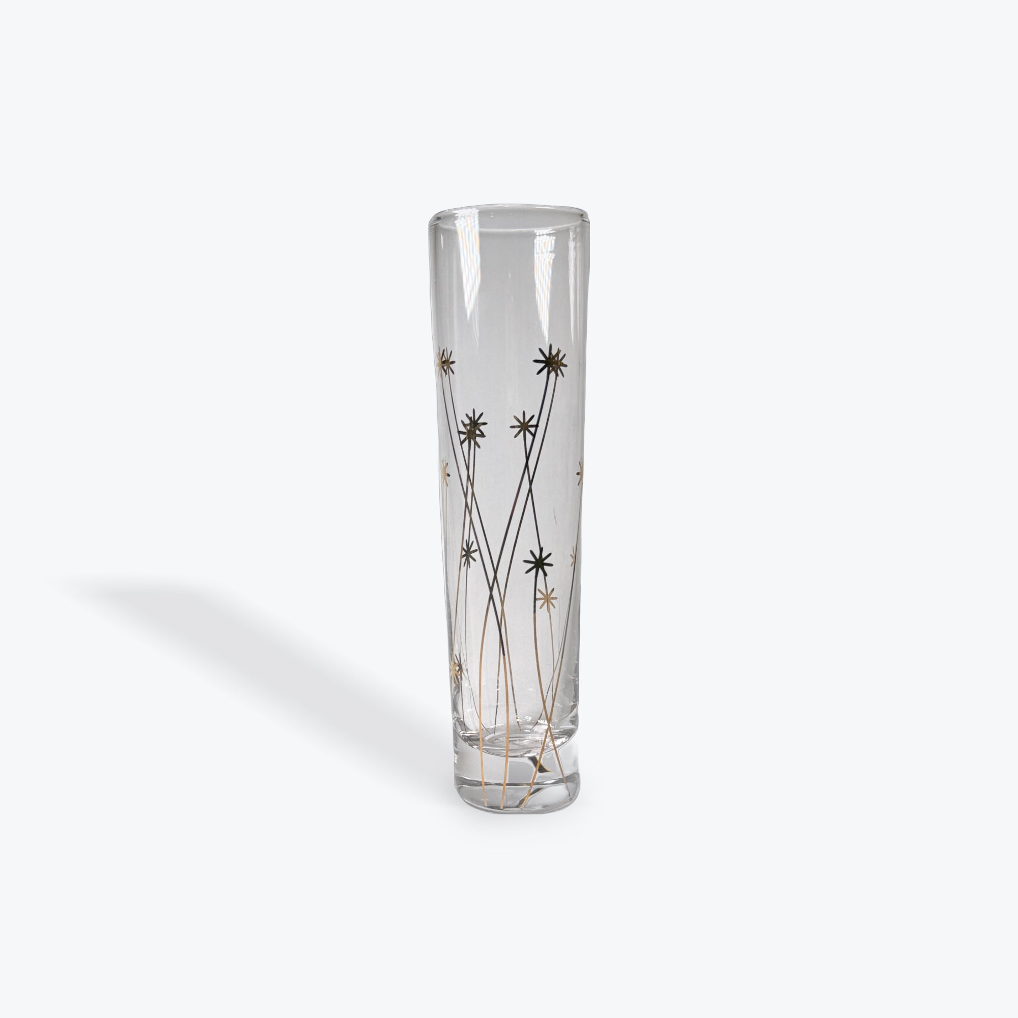 Zodax Centuri Golden Decal Floral Champagne Glass
