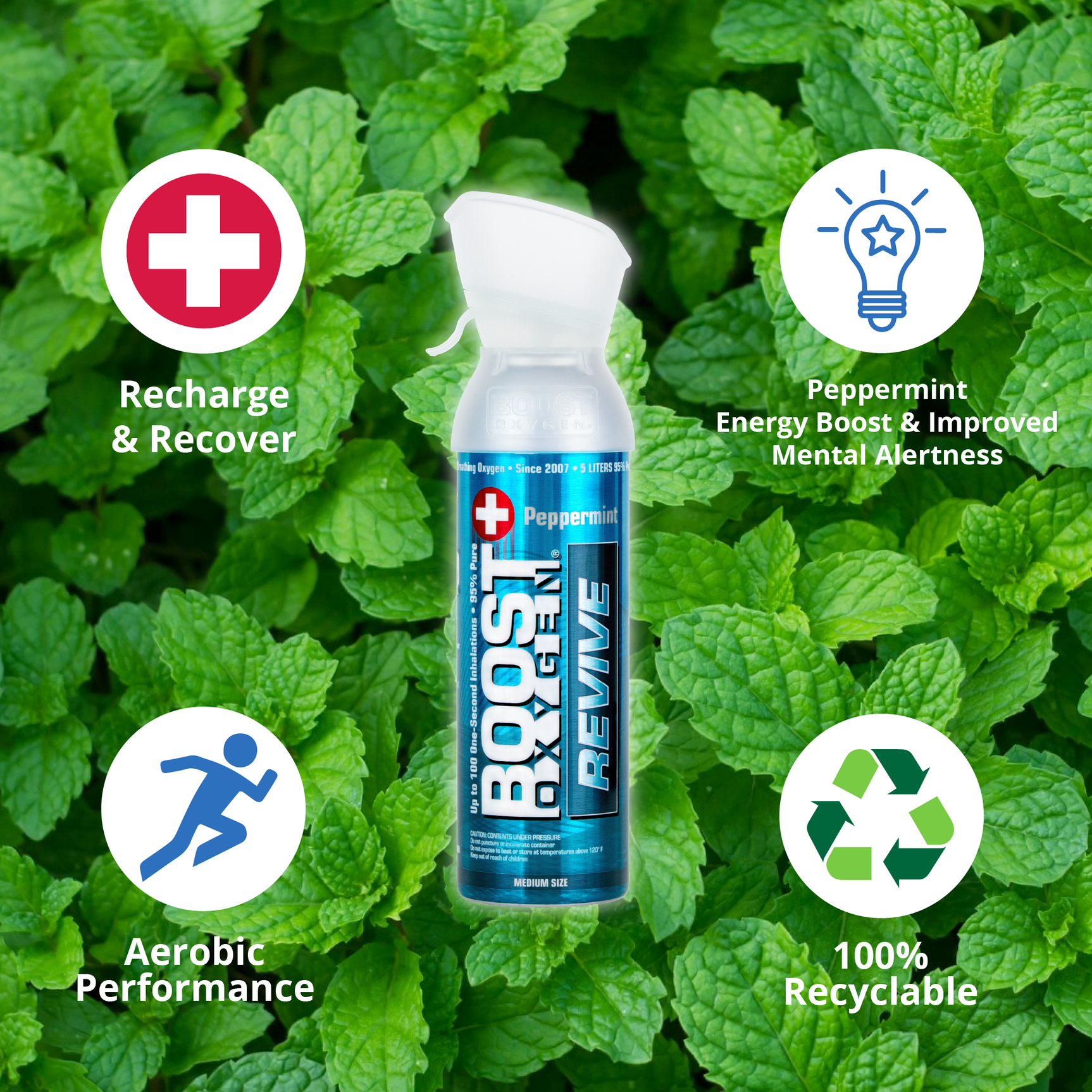 Boost Oxygen Medium Revive Peppermint 5L Canister - Image 3