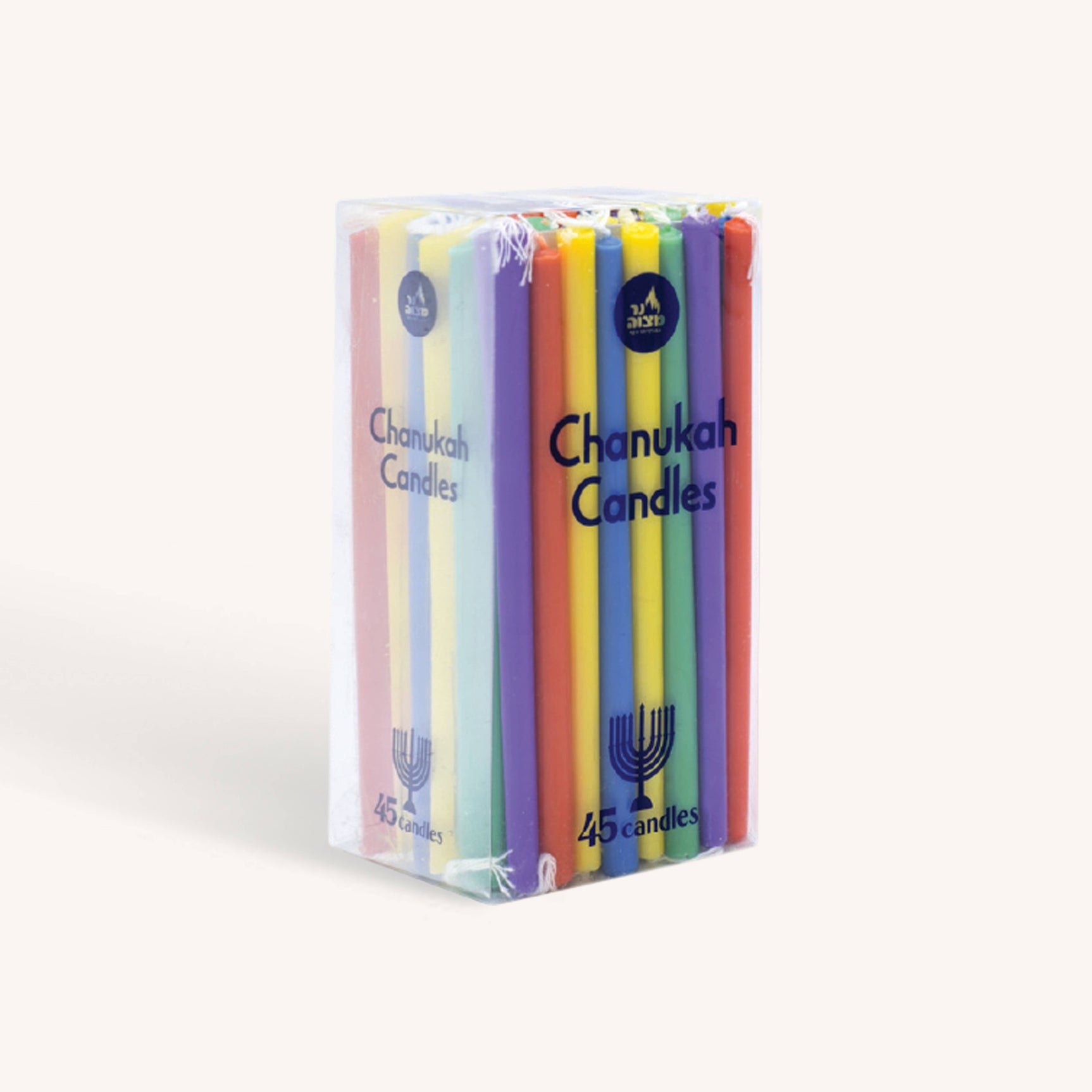Chanukah Candles - Multi Color - Long - 45 Pack - Image 2