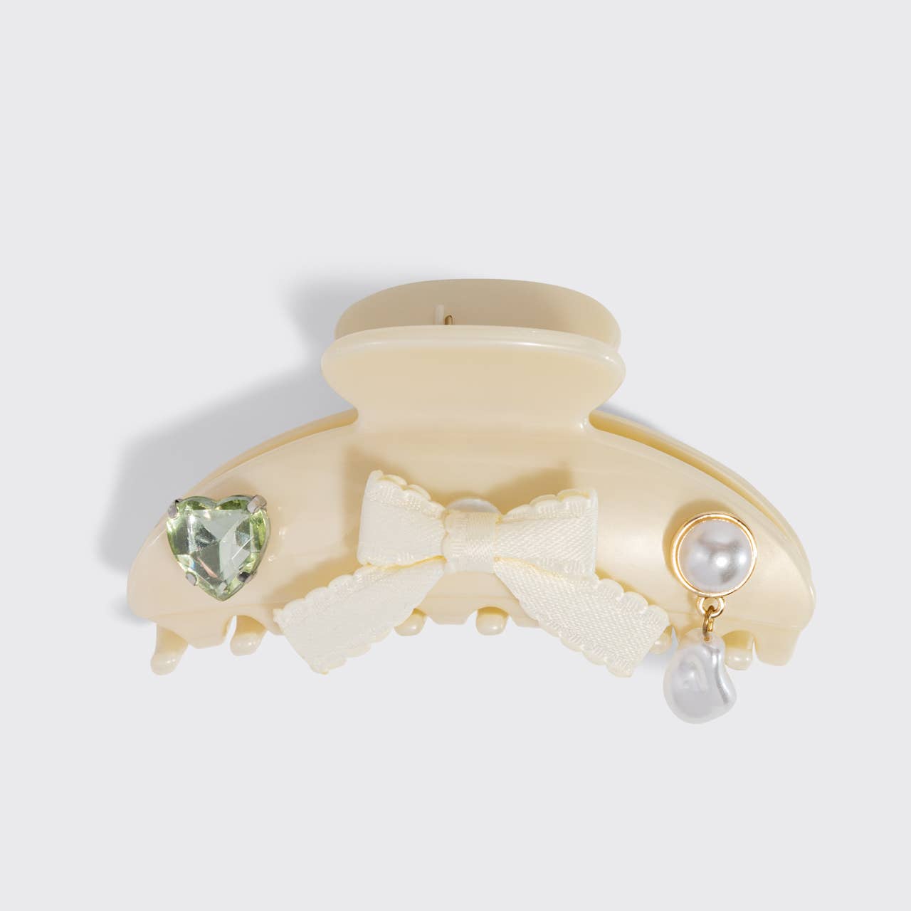 KitschPop™️Curved Claw Clip 7pc Set Vintage- Pearlized Cream - Image 5
