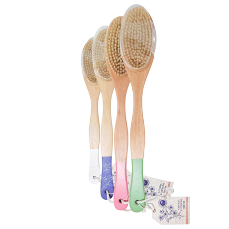 RL438 Bamboo Bath Brush: White