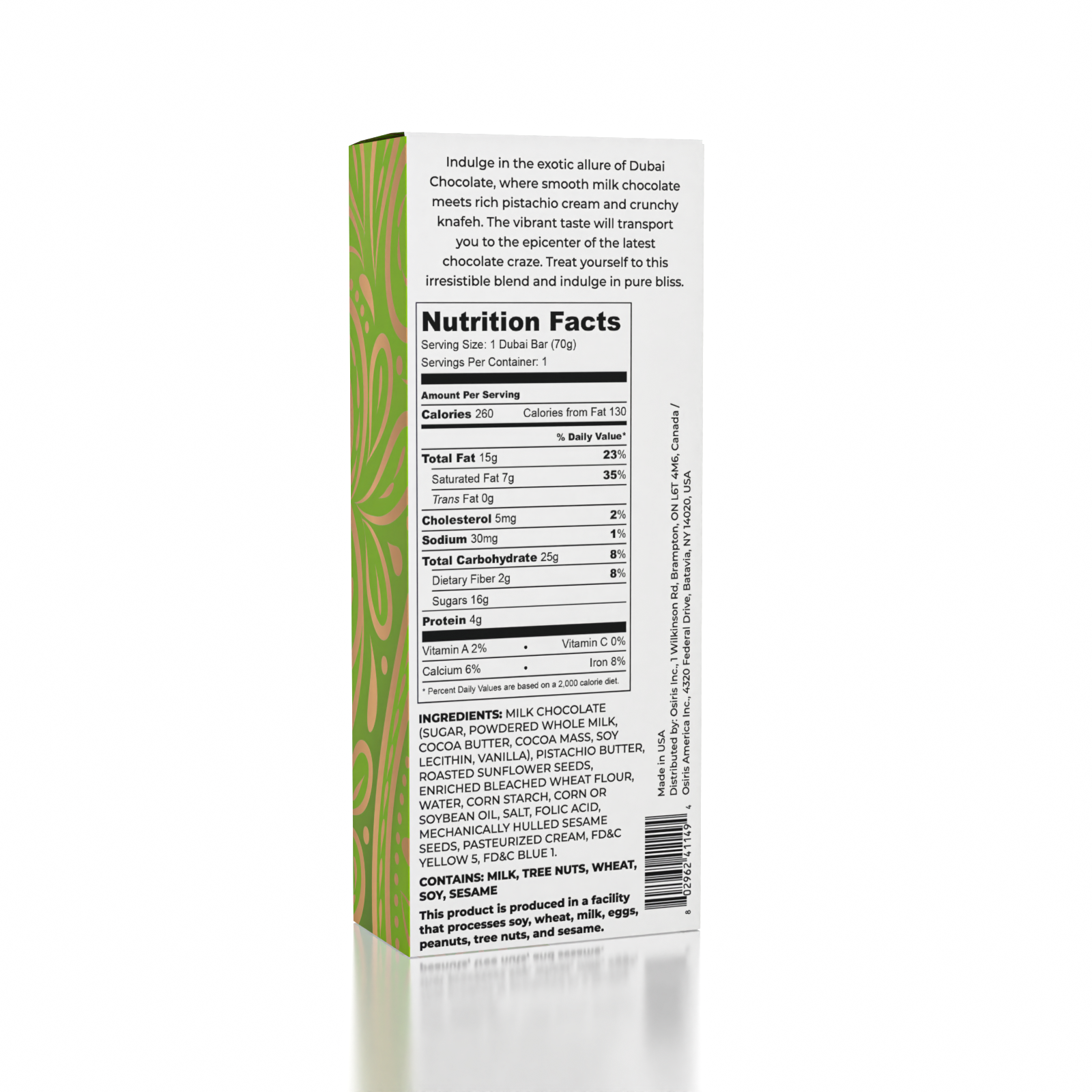 Dubai Chocolate Bar Pistachio by Oasis Treasures in NEW PDQ - Image 4