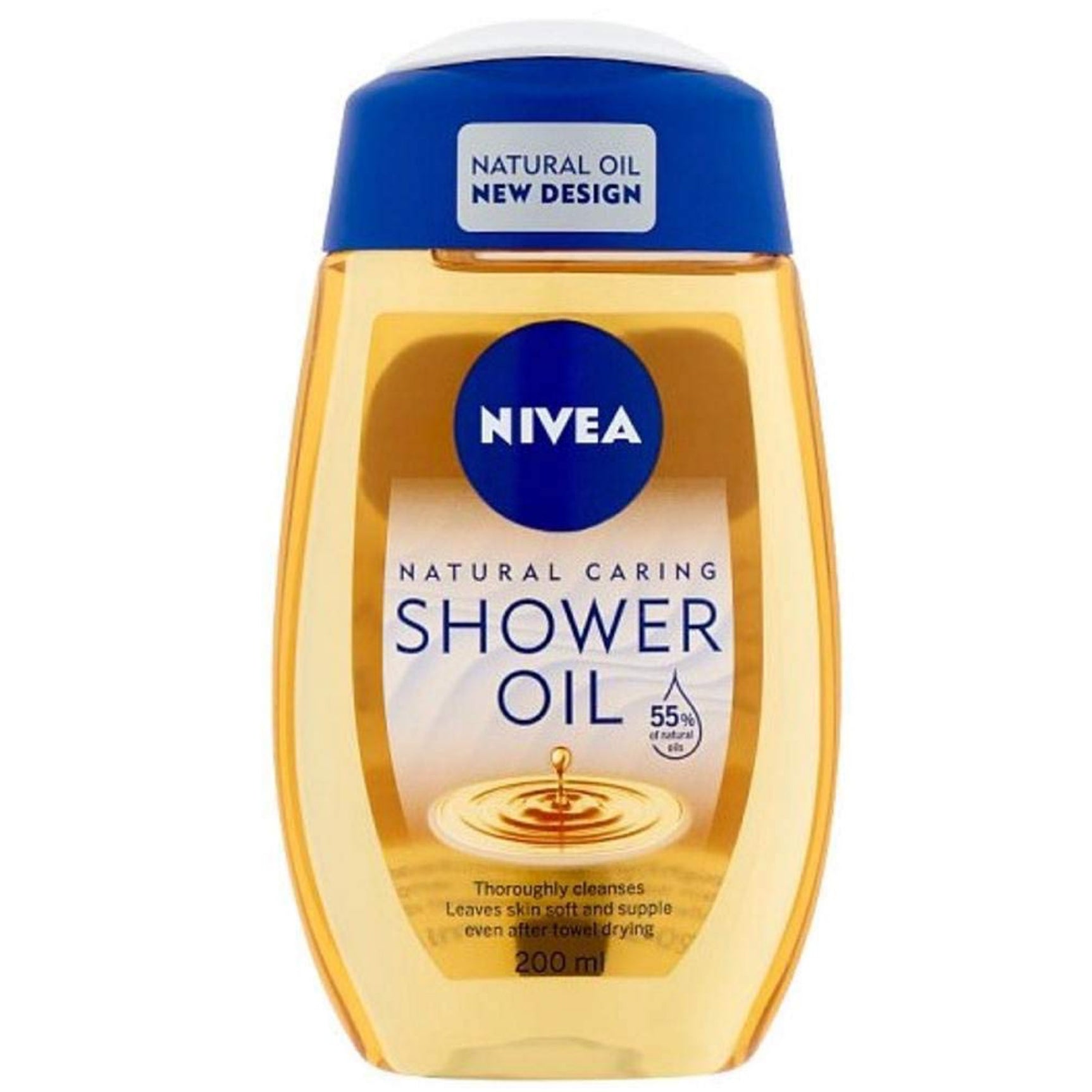 Gel de Ducha Corporal NIVEA Natural Caring Oil para Piel Seca