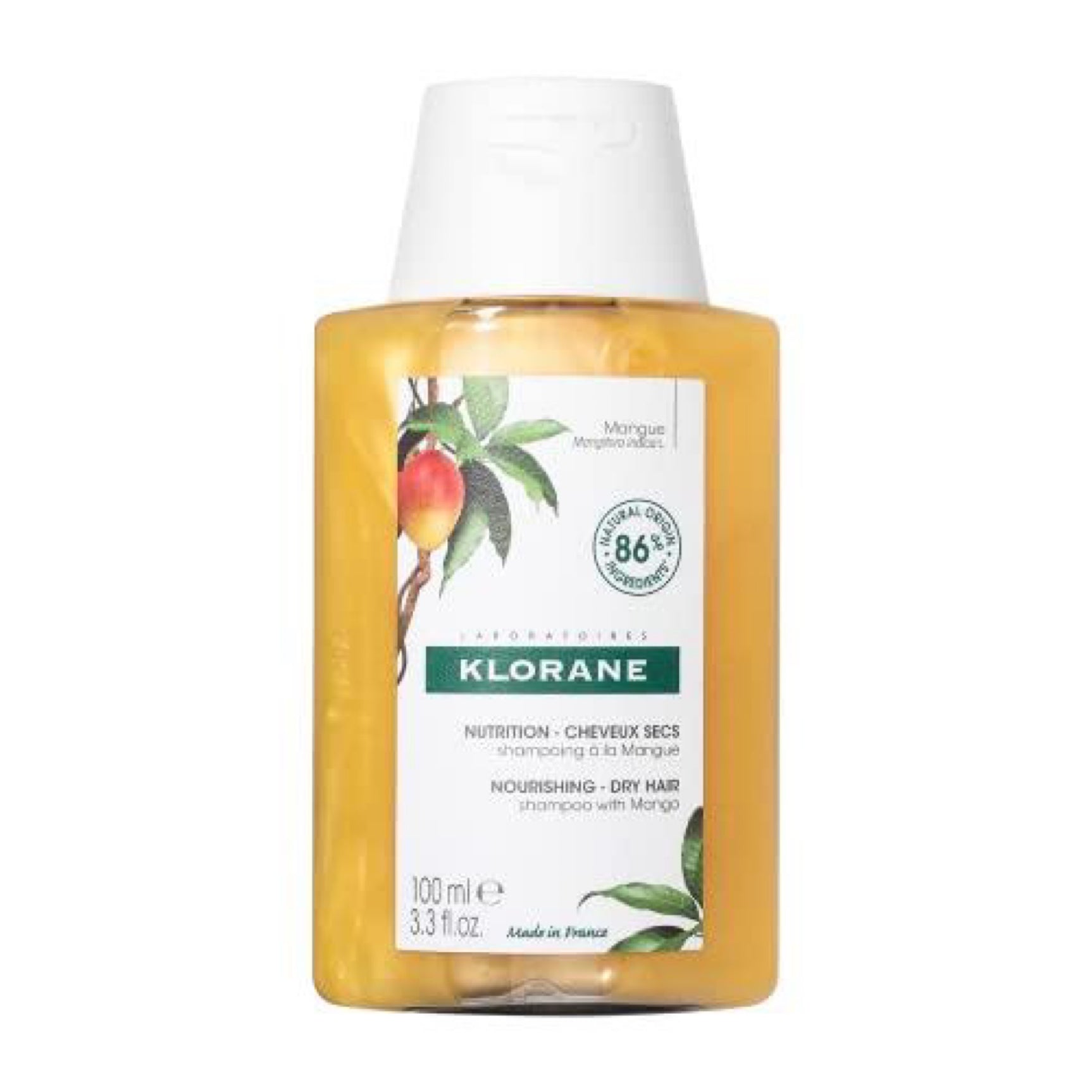 Klorane Nourishing Shampoo with Mango Butter, Moisturize and Hydrate Dry Hair, Paraben, Silicone