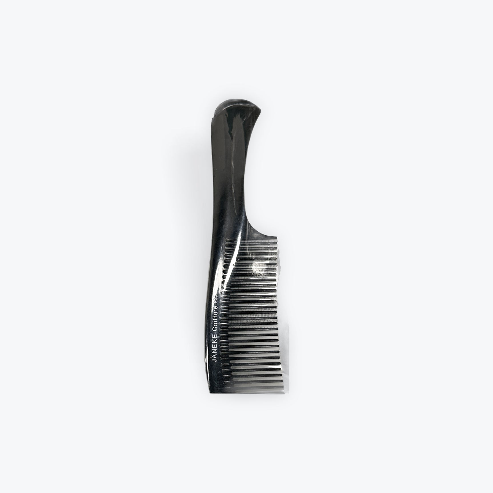 Janeke Black Long Comb with Handle