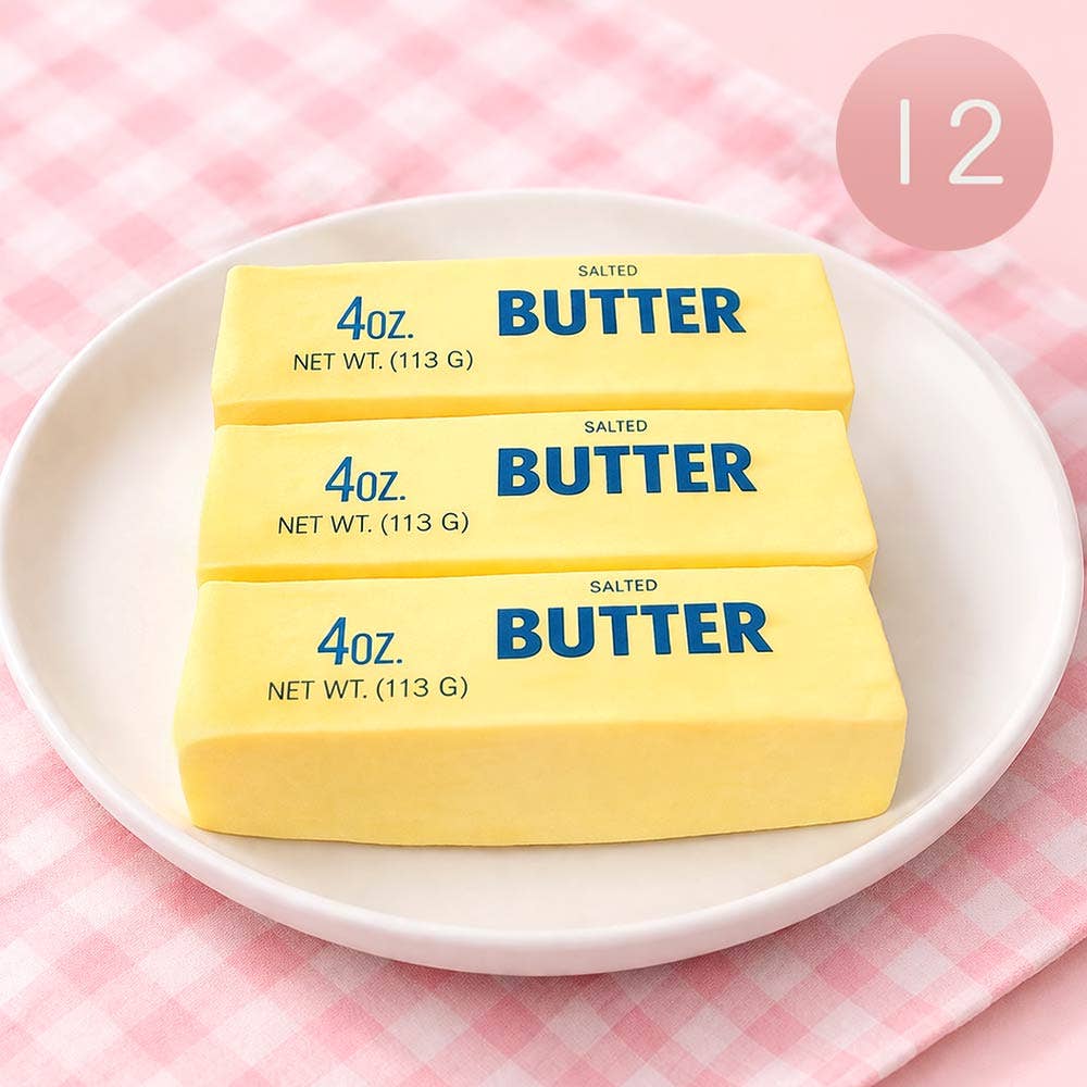 12PCS - Butter Stick Shape Squeeze Stress Relief Toy