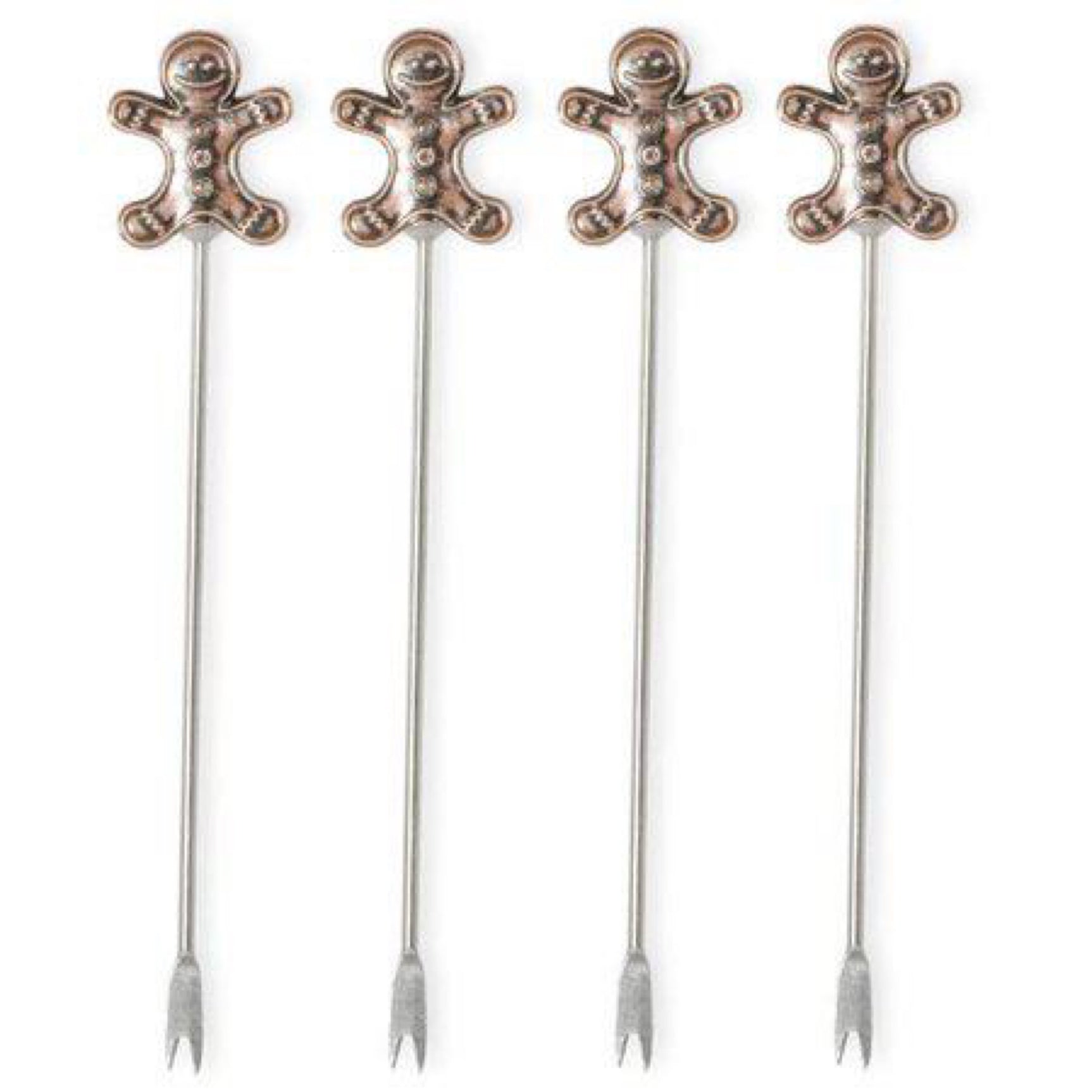 Gingerbread Man Cocktail Picks, Metal