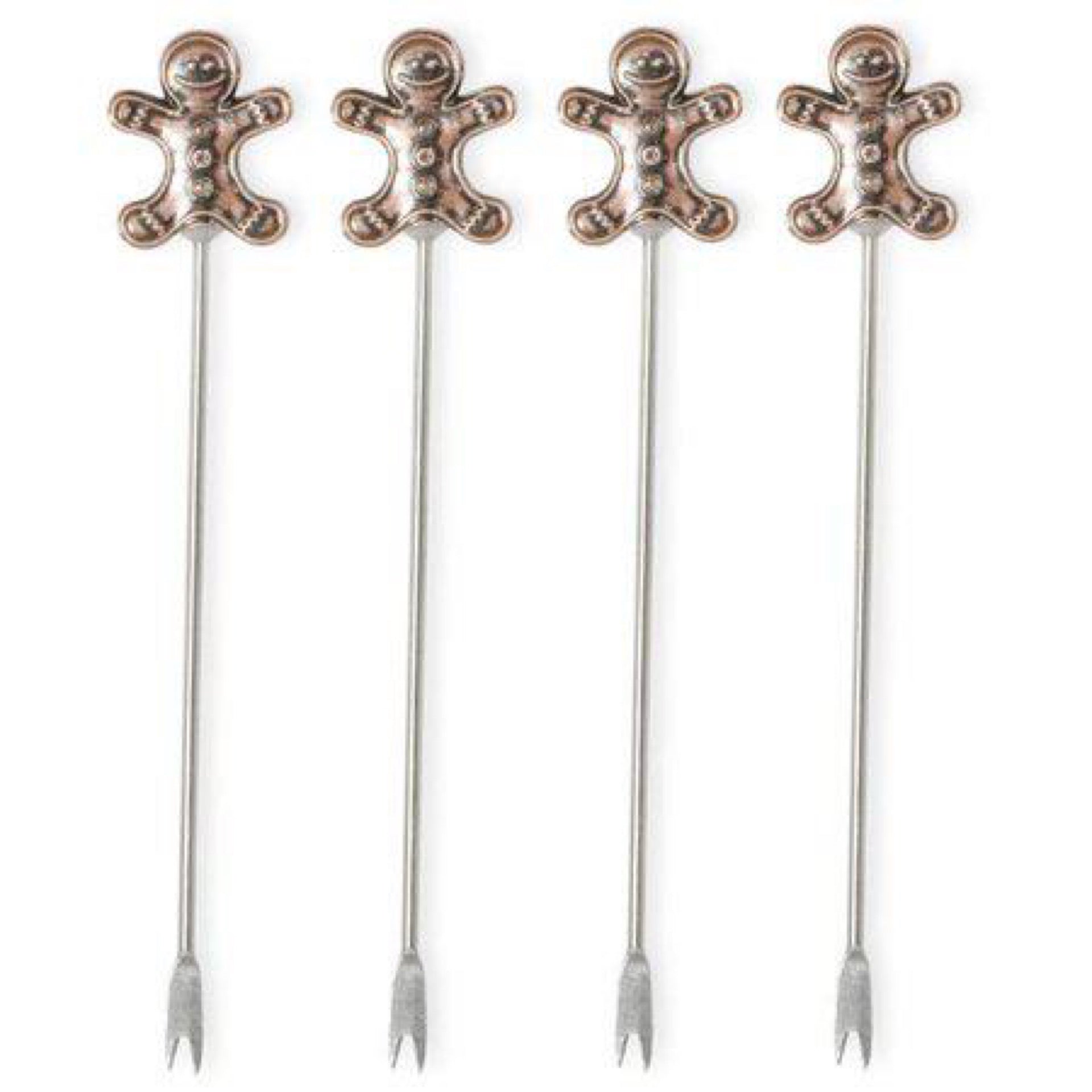Gingerbread Man Cocktail Picks, Metal