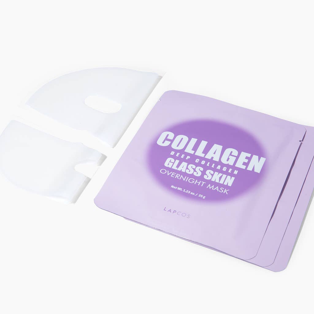 Deep Collagen Glass Skin Overnight Mask 4-Pack Box