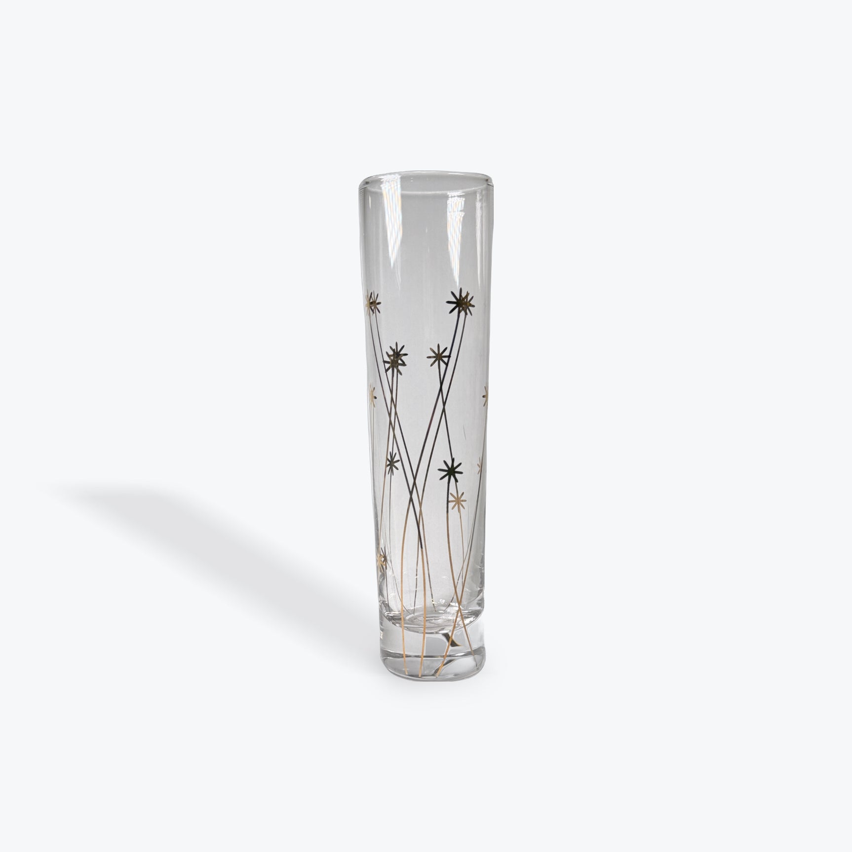Zodax Centuri Golden Decal Floral Champagne Glass