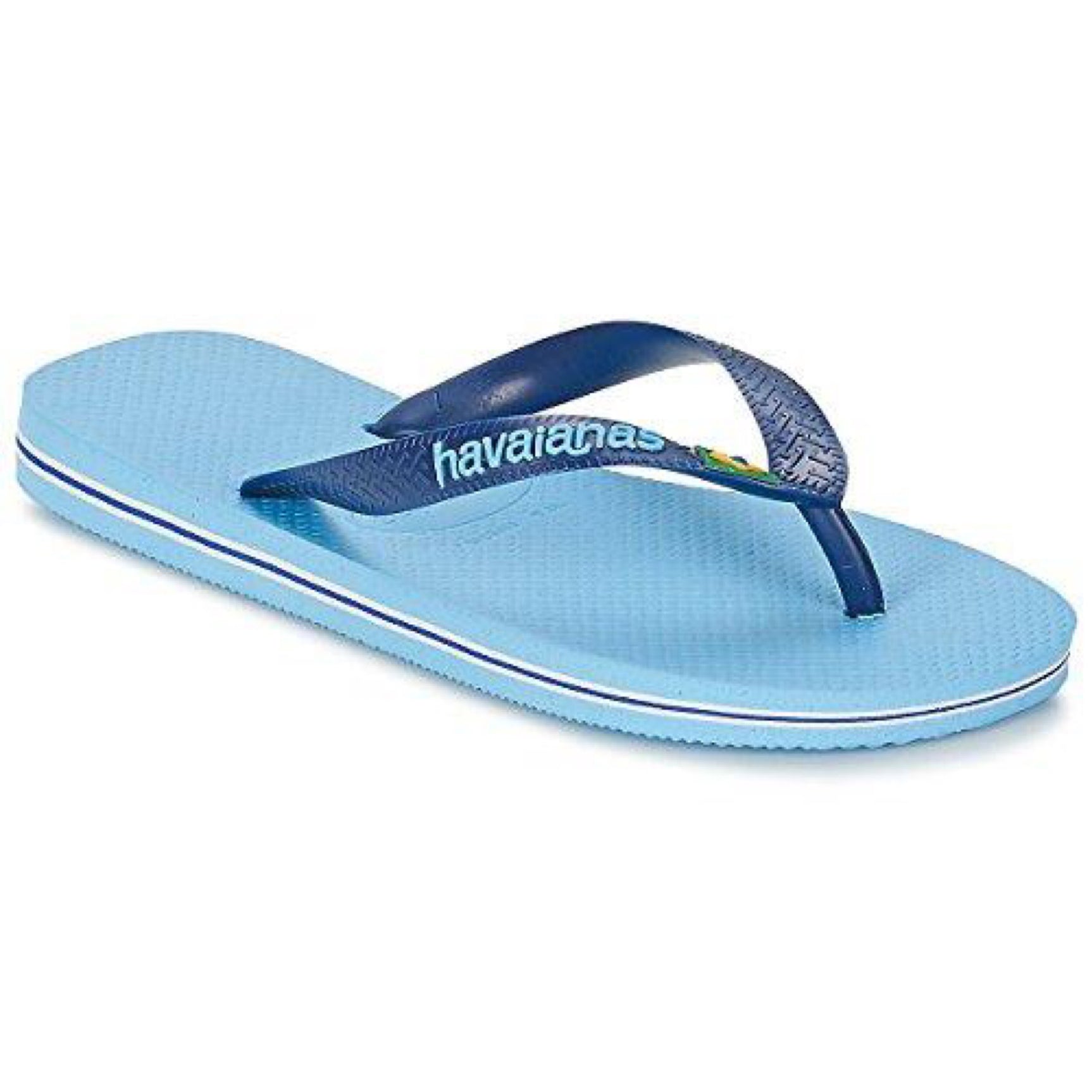 Havaianas Brasil Logo Blue Mens Sandals Size 47/48 EU
