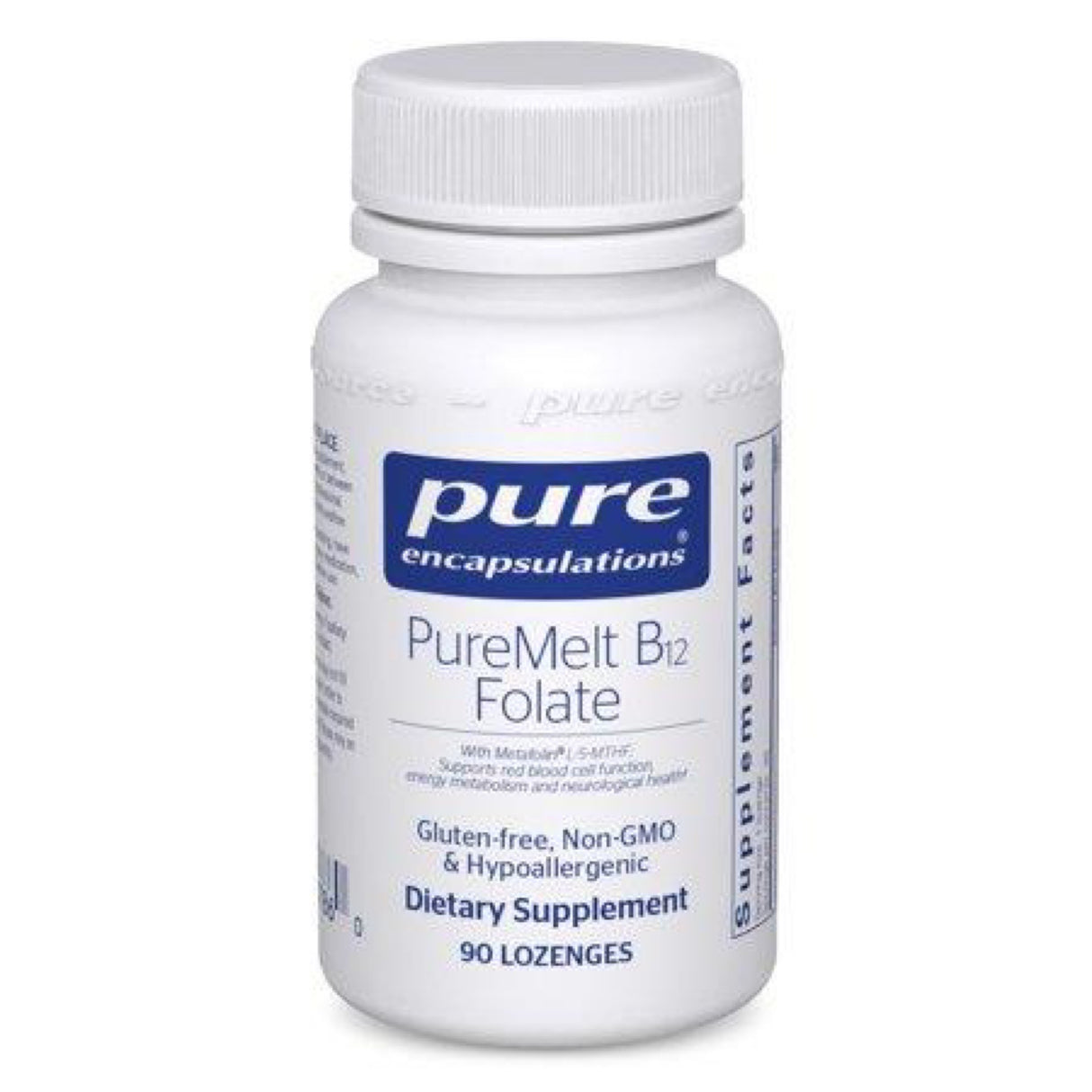 Pure Encapsulations Puremelt B12 Folate | Dissolvable Lozenge with 1 000 MCG Vitamin B12 and Active Folate (AS Metafolin L-5|MTHF) | 90 Lozenges