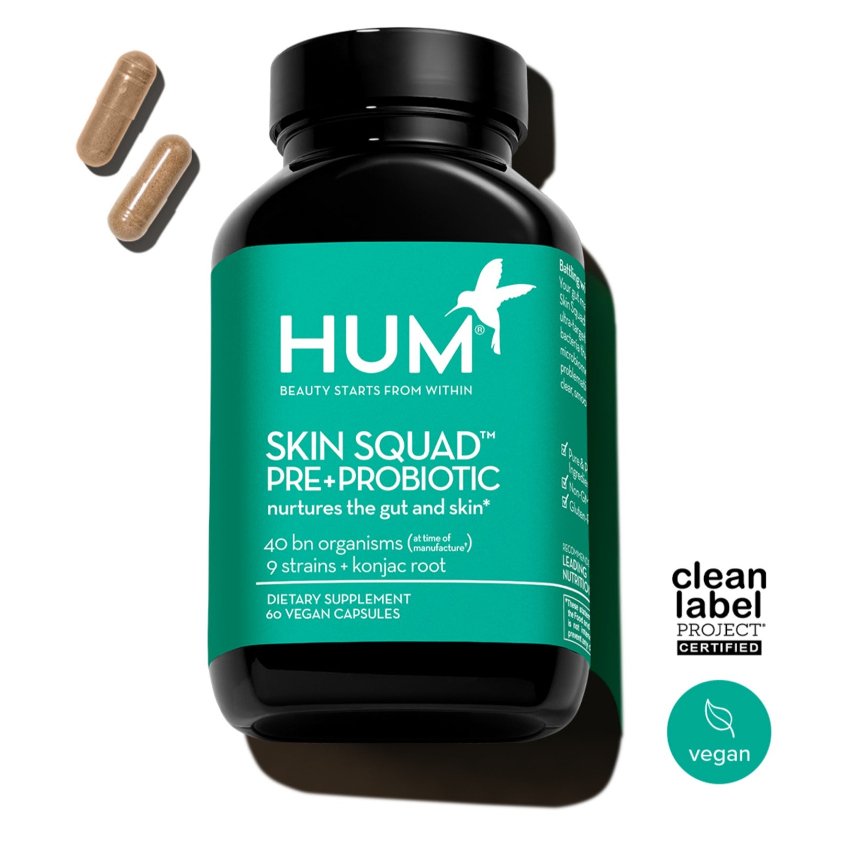 Hum Skin Squad Pre+Probiotic Capsules
