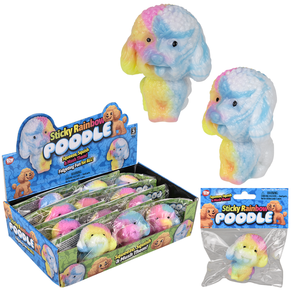 The Toy Network Sticky Rainbow Poodle
