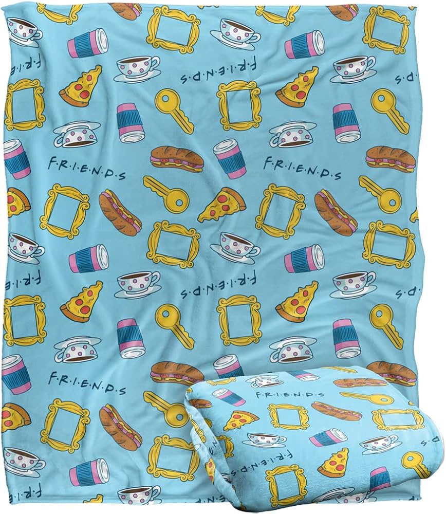 iscream Food Print Silky Soft Plush Fleece Throw Blanket
