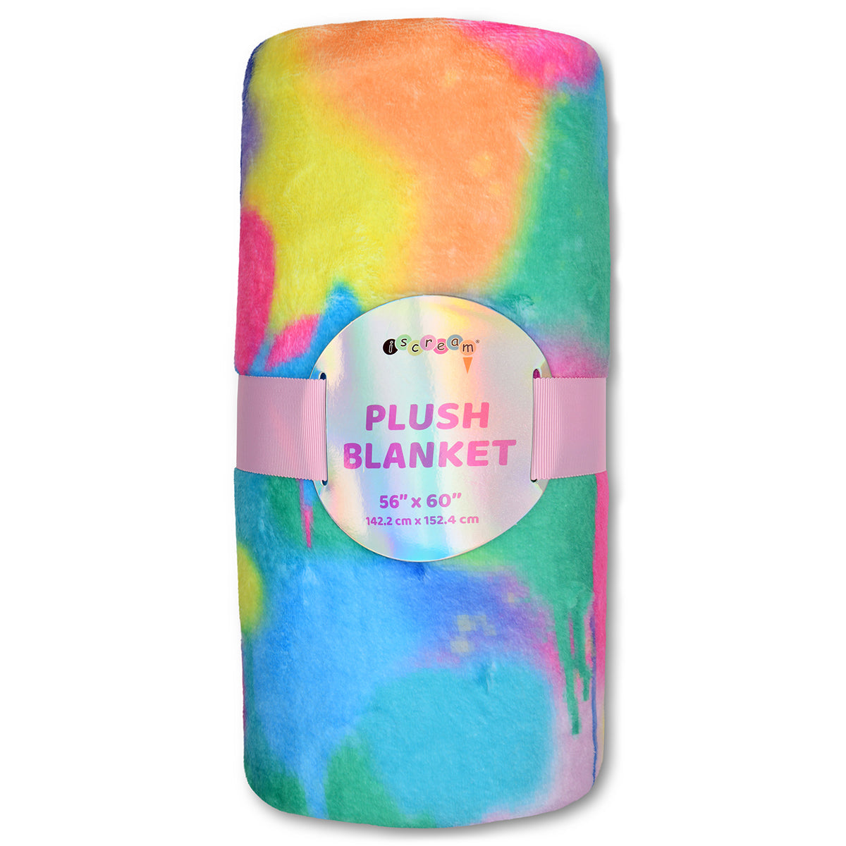 iscream Rainbow Camo Print Silky Soft Plush Fleece Throw Blanket
