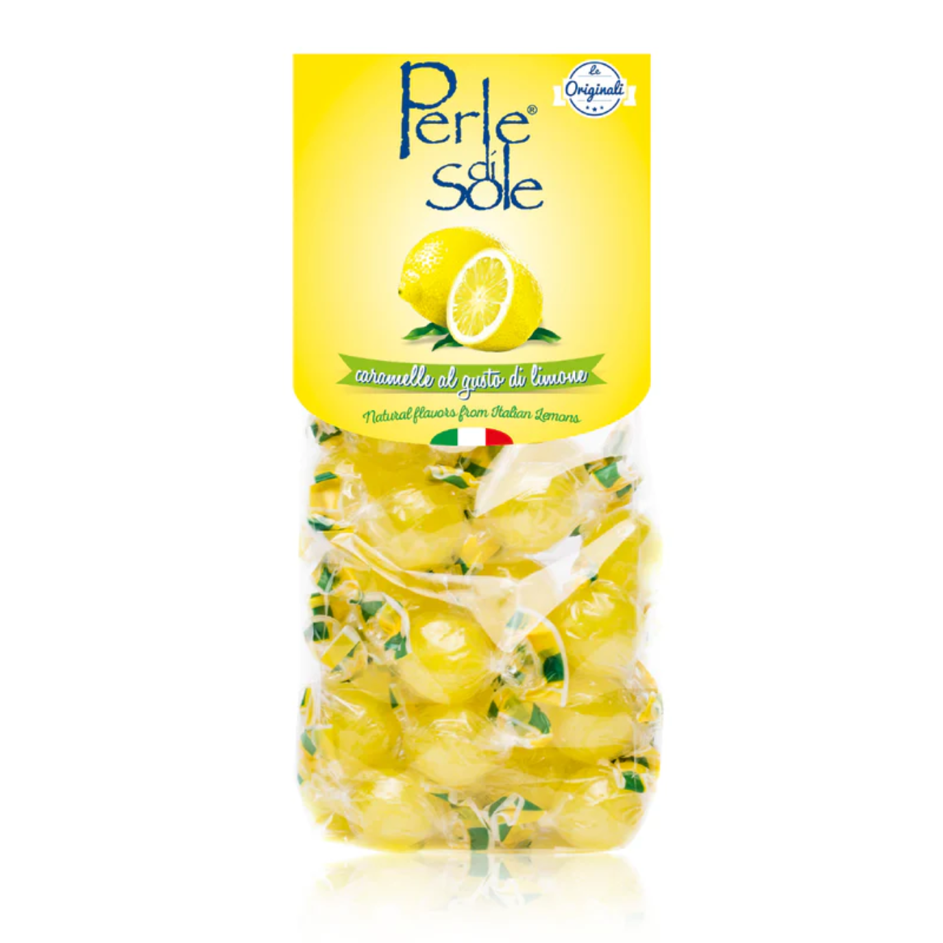 Caramelos duros de limón Perle Di Sole importados de Italia