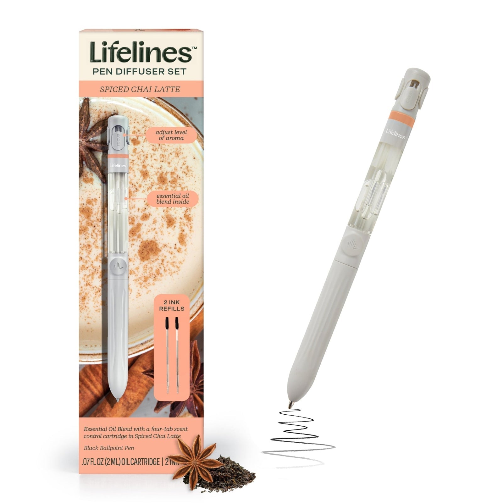 Difusor tipo bolígrafo Lifelines con aceites esenciales Spiced Chai Latte