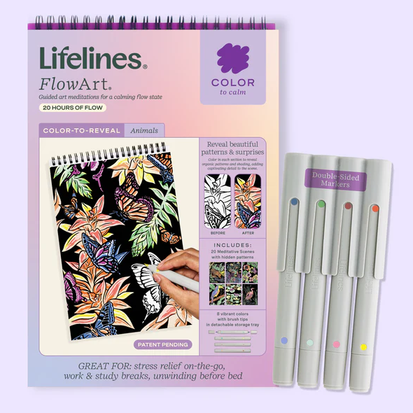 Patrones ocultos de animales de Lifelines FlowArt