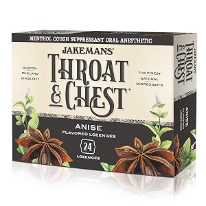 Pastillas para la garganta y el pecho sabor mentol y regaliz Jakemans