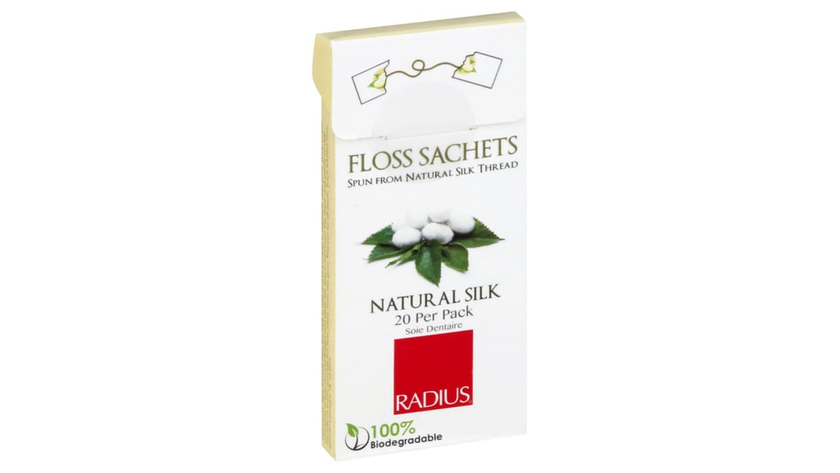 Sachets de seda dental natural