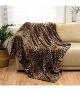 iscream Cheetah Print Silky Soft Plush Fleece Throw Blanket
