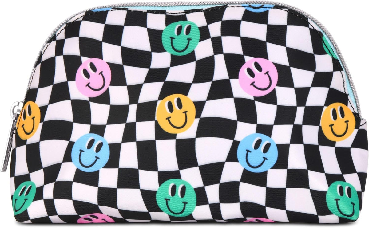 iscream 12.25 " x 8.25 " Nylon Double Handle Zippered Cosmetic Bag