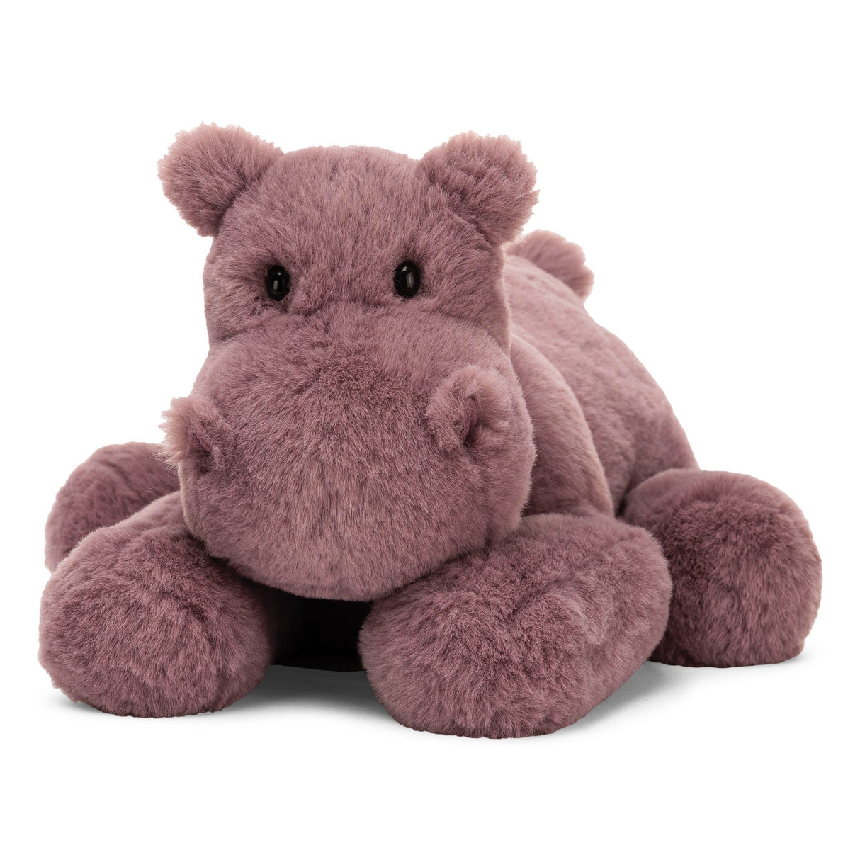 Jellycat Medium Huggady Hippo Stuffed Animal in Mauve