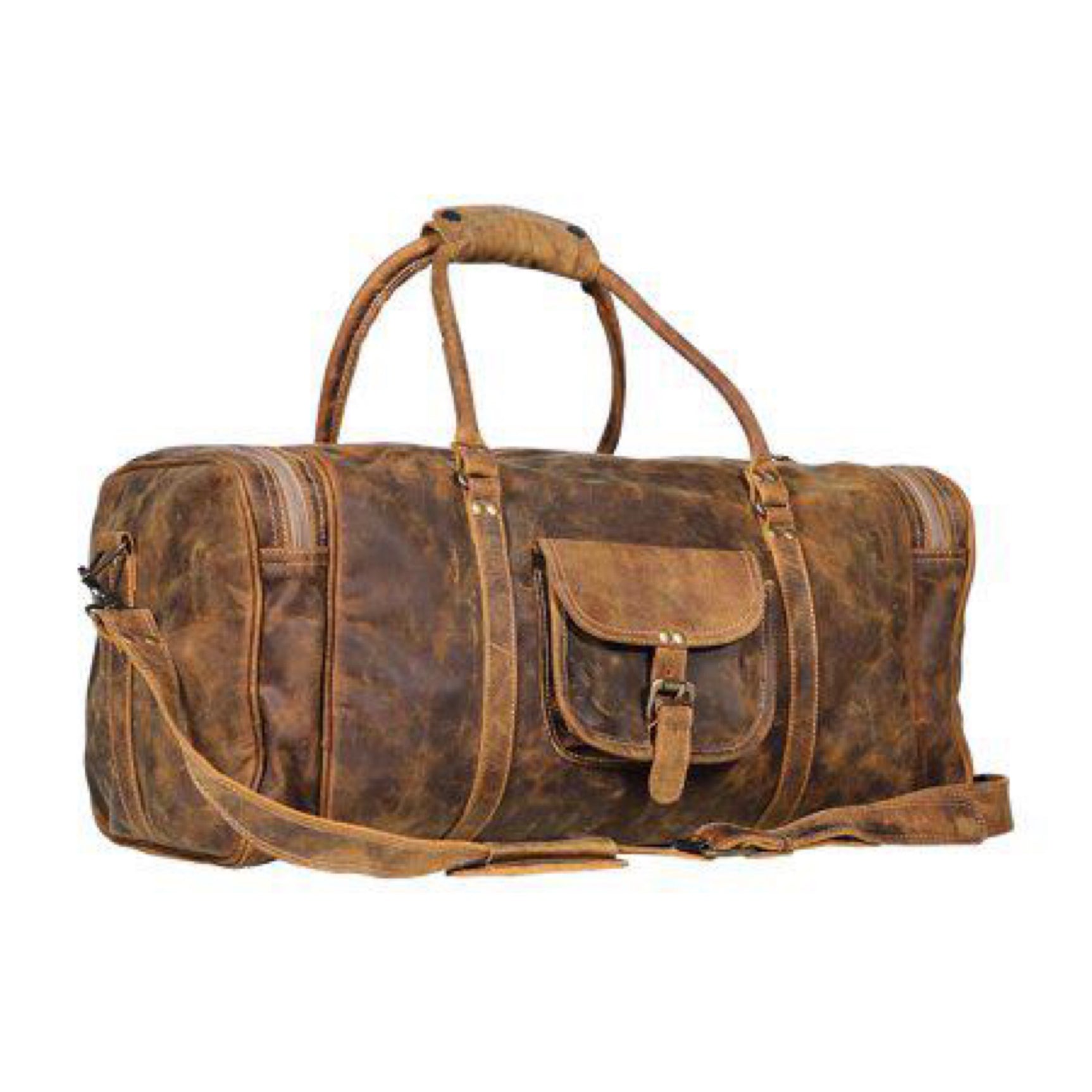 Myra Bags Soulful Leather Duffel Travel Bag S-1977