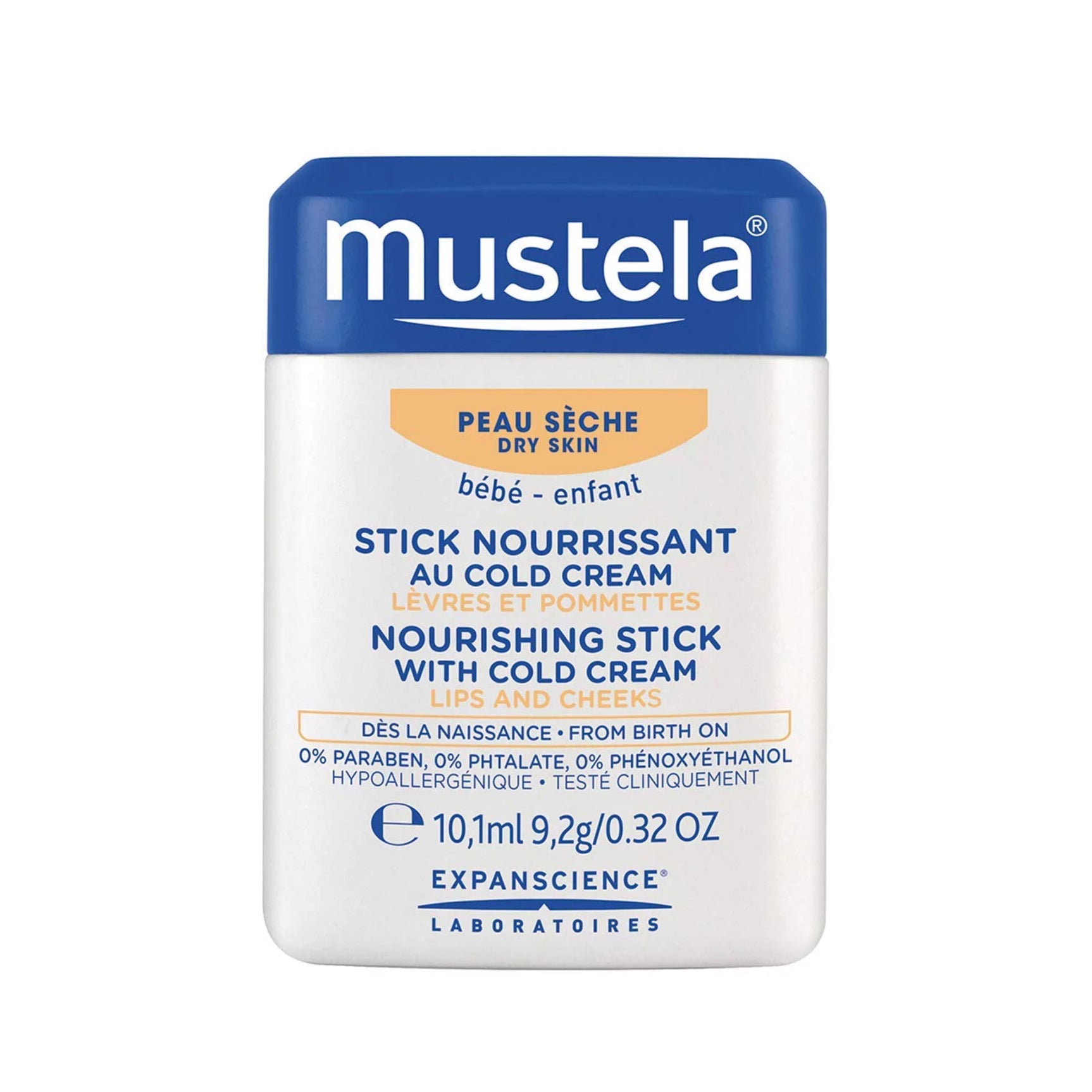 Mustela nourishing stick with cold cream lips and cheeks