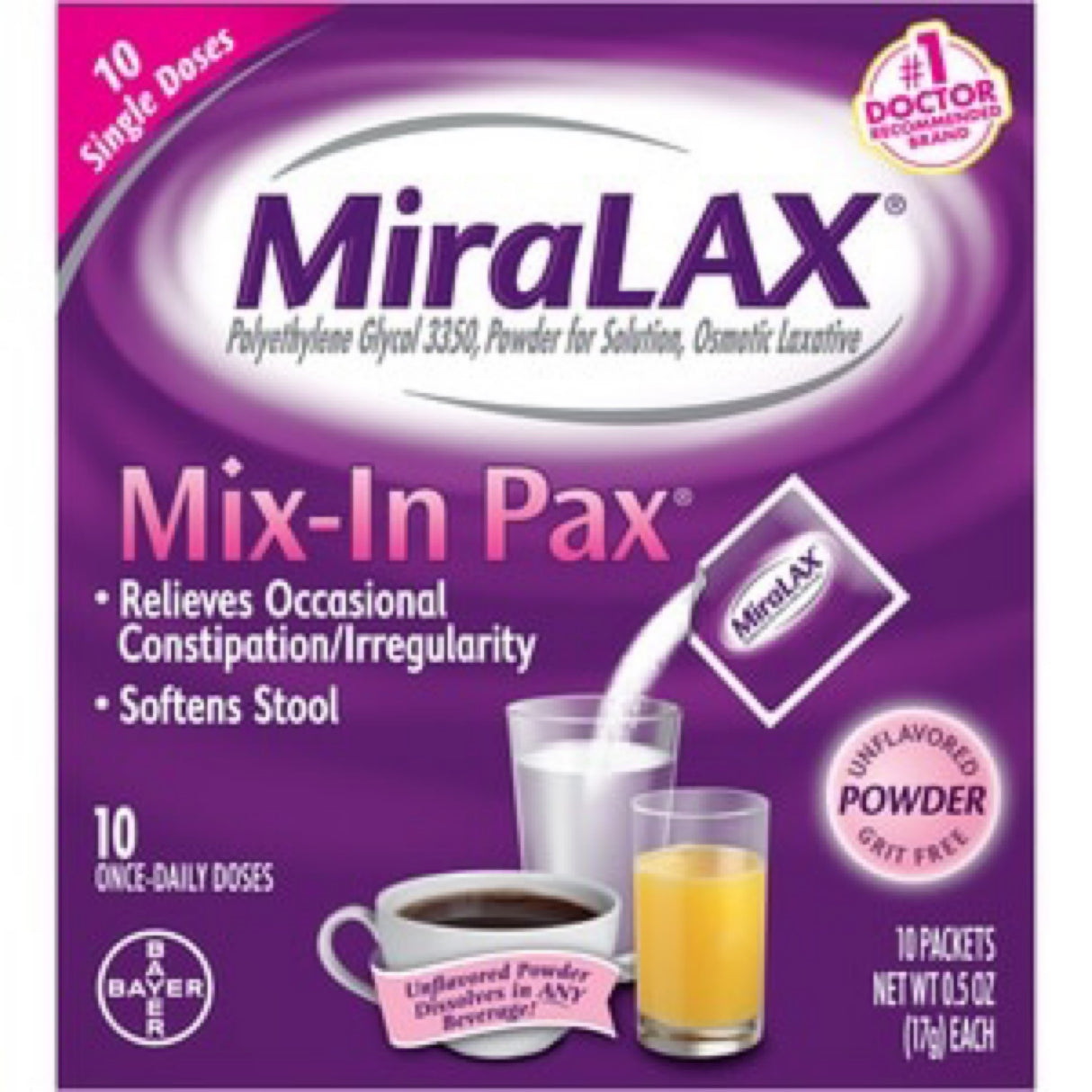 MiraLax mix in pax