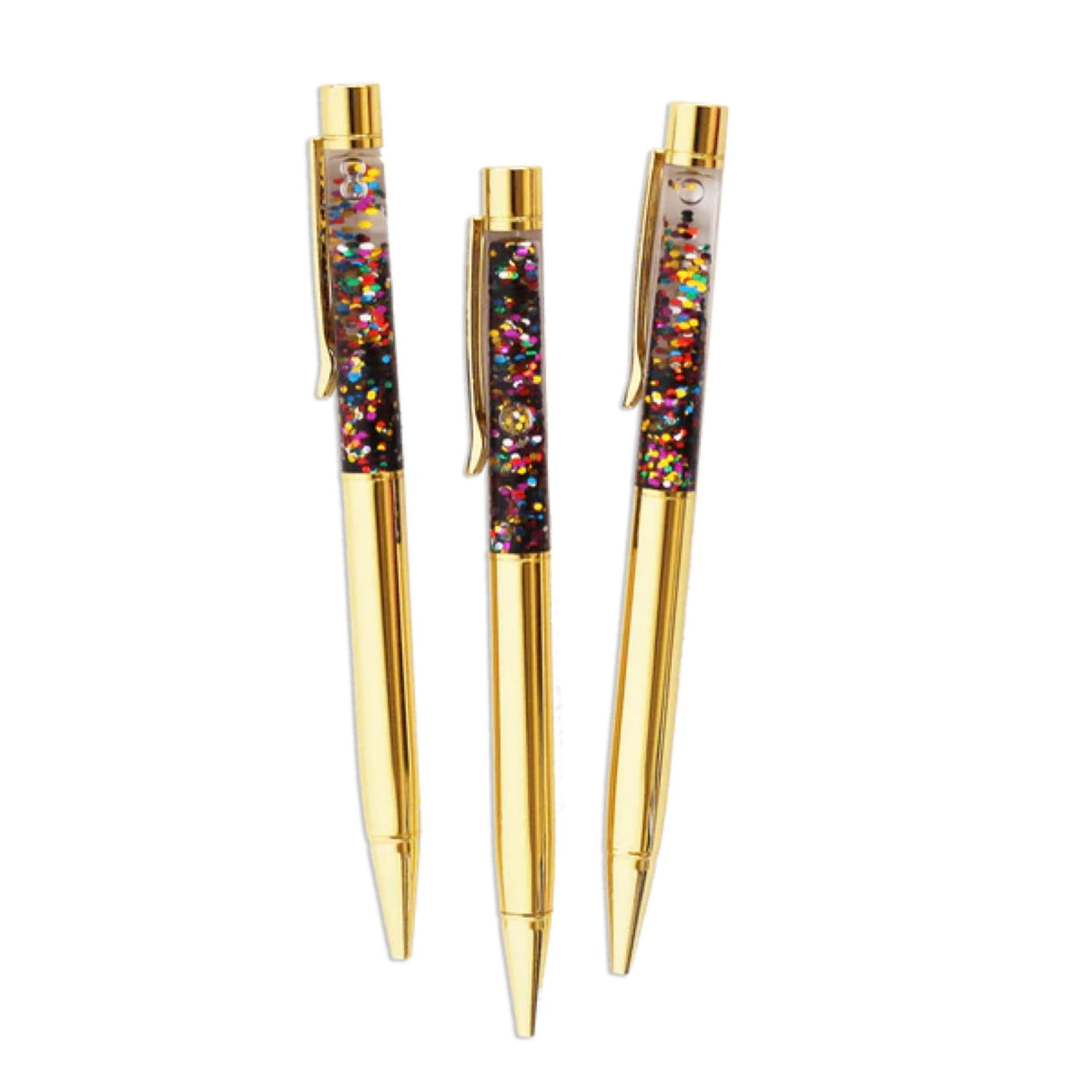 Packed party to the point  set of 3 star confetti pens