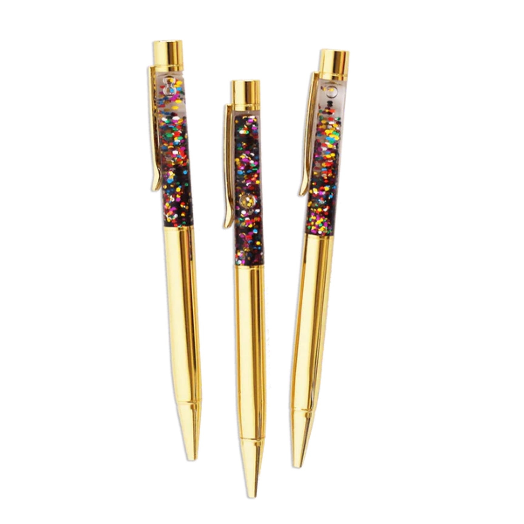 Packed party to the point  set of 3 star confetti pens