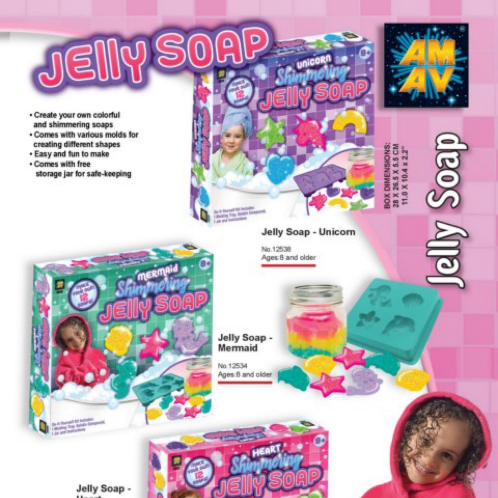 Amav Mermaid shimmering jelly soap