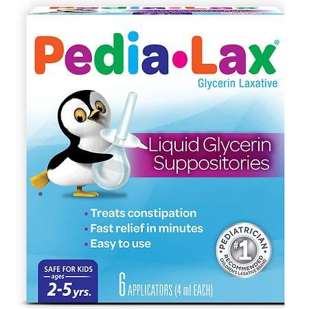 Pedia-Lax Laxative Liquid Glycerin Suppositories for Kids 2-5