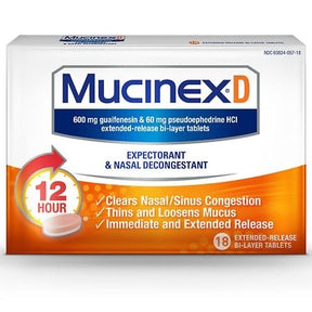 Mucinex D Expectorant and Nasal Decongestant Tablets