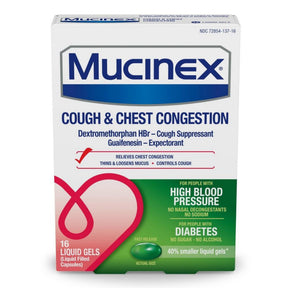 Mucinex HBP Cough & Chest Congestion Liquid Gels