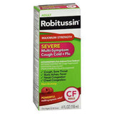 Robitussin Maximum Strength Severe Nighttime Multi-Symptom Cough, Cold and Flu Medicine, Nighttime CF Max, Raspberry Flavor