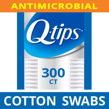 Q-Tips Cotton Swabs Anti-Bacterial 300 ct