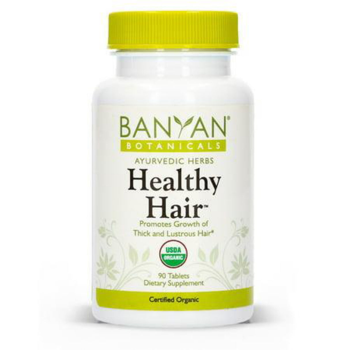 Banyan Botanicals Healthy Hair Tablets – Organic Hair Supplement with Amla & Bhringaraj – Ayurvedic Hair Care for Thick & Strong Hair* – 90 Tablets – Non GMO Sustainably Sourced Vegan