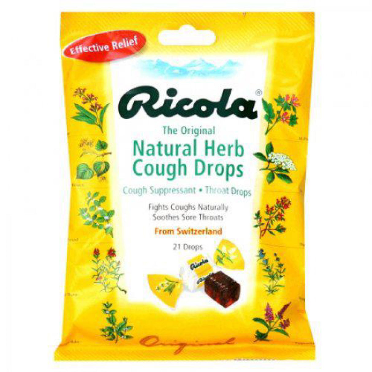 Ricola Cough Drops for Dry Throat Herb Count